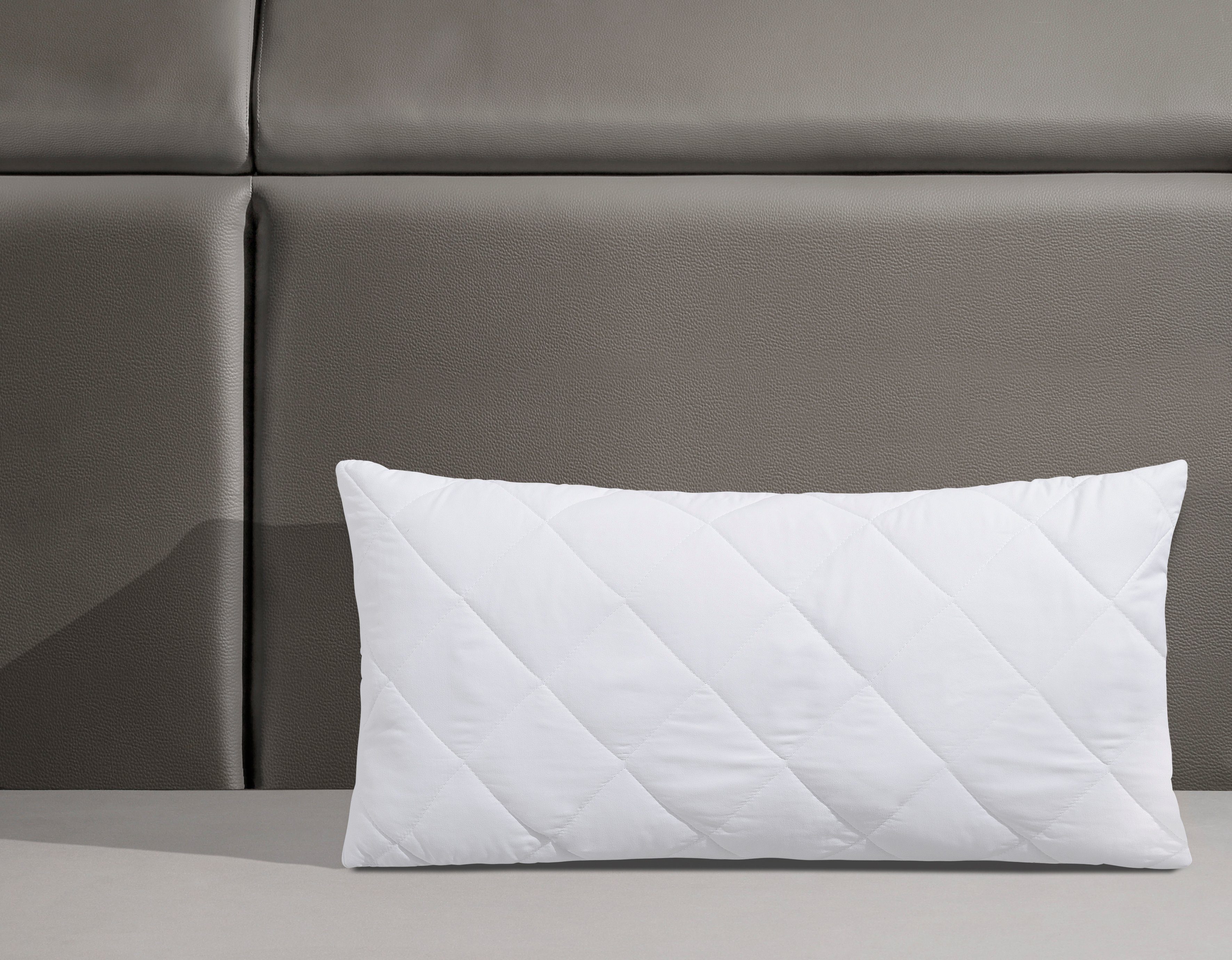 OTTO home Microfaserkissen Microlux Kopfkissen 40x80 cm, 80x80 cm, Füllung: 3D-Faserbällchen, Bezug: Microfaser-Feinbatist samtweich, Seitenschläfer, Rückenschl – Bild 2 von 5