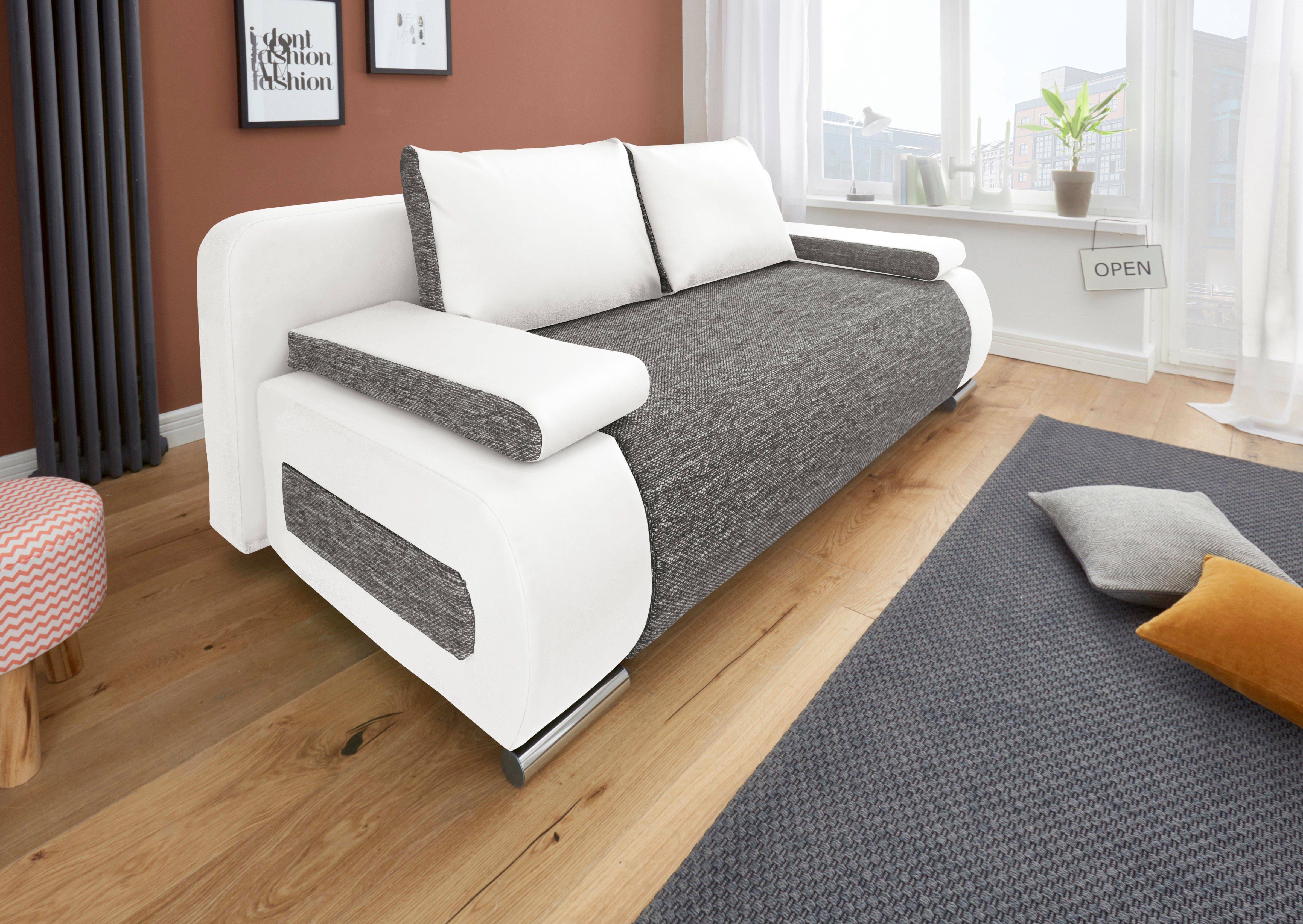 COLLECTION AB Schlafsofa Moritz, Bettfunktion,Bettkasten,Komfortablem Bonnelfederkern,Rückenkissen | Alle Sofas