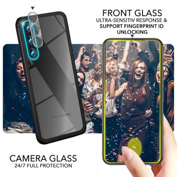 Nalia Smartphone-Hülle Samsung Galaxy S23 Plus, Klare Harte Hybrid Hülle / 2x Display- & Kameraschutz / Schutzrahmen