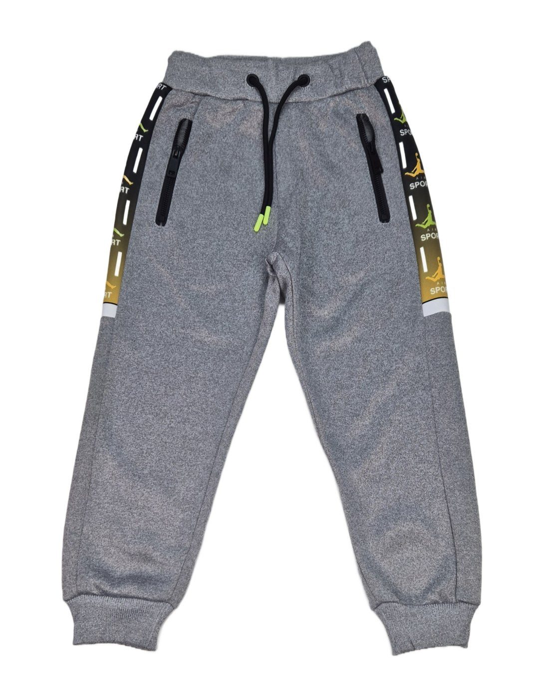 Hessis Jogginghose Coole Jungen-Freizeithose mit Sport-Print – in drei Farben! J199 Elastikbund mit tunnelzug