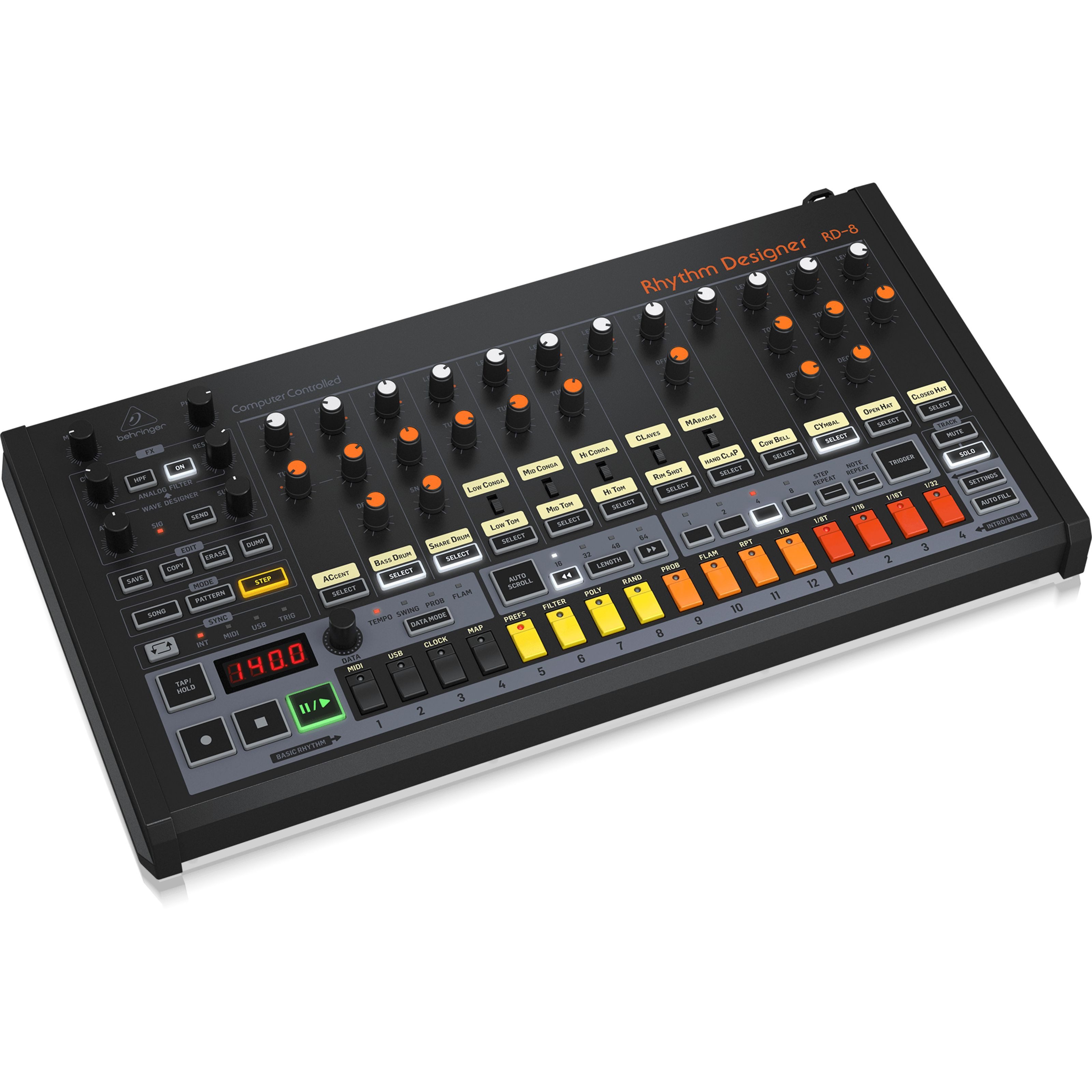 Behringer Synthesizer (Groove-Tools, Drumcomputer), RD-8 MkII Rhythm Designer - Drum Machine