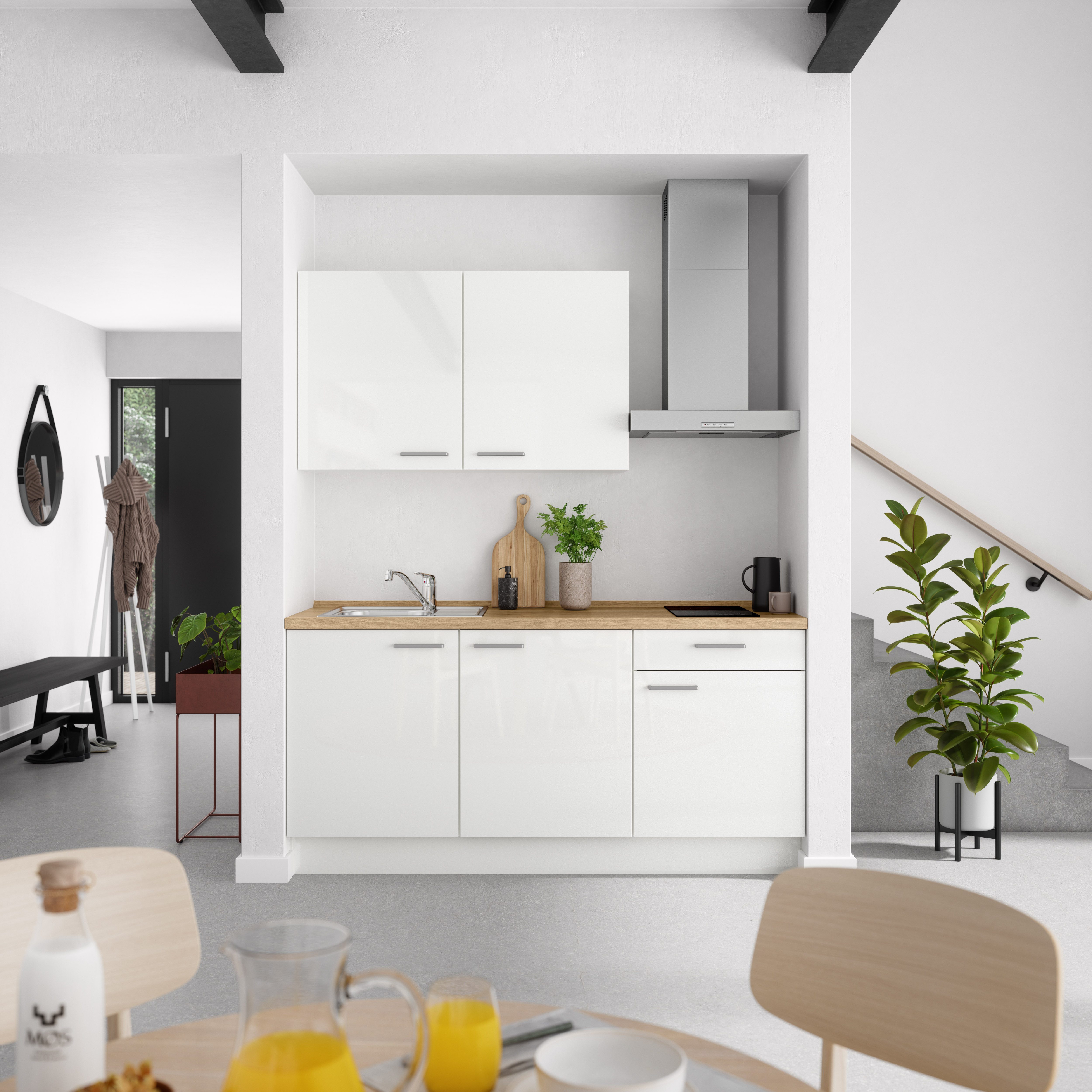 nobilia® Küchenzeile "Flash I", NEU: individuell anpassbar mit gratis Profi-Beratung, vormontiert, Breite 180 cm, Ausrichtung wählbar, wahlw. mit E-Geräten