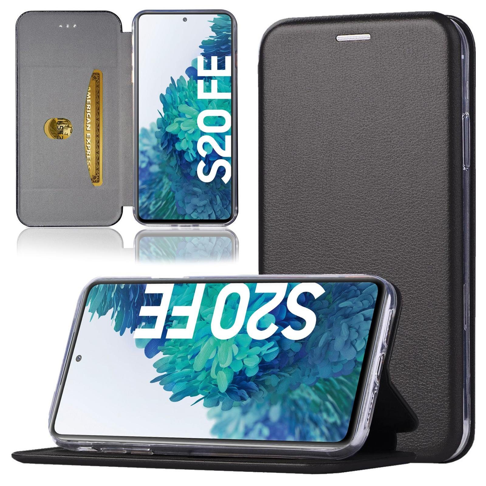 Numerva Handyhülle Hardcover Etui Schutz Hülle für Samsung Galaxy S20 FE, Flip Cover Klapp Hülle Etui