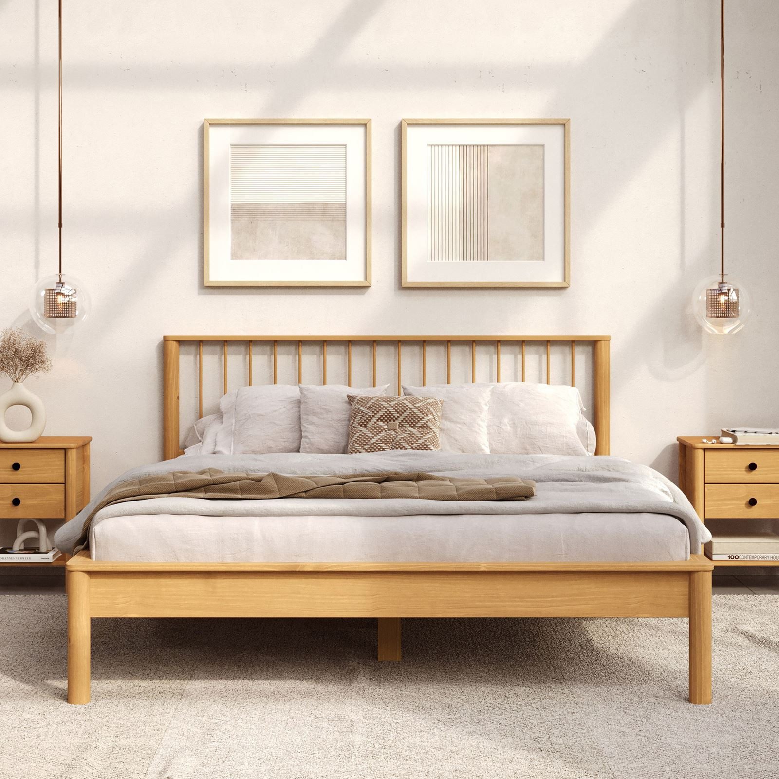 IDIMEX Massivholzbett APOANA, Doppelbett mit Lattenrost aus Massivholz eich günstig online kaufen