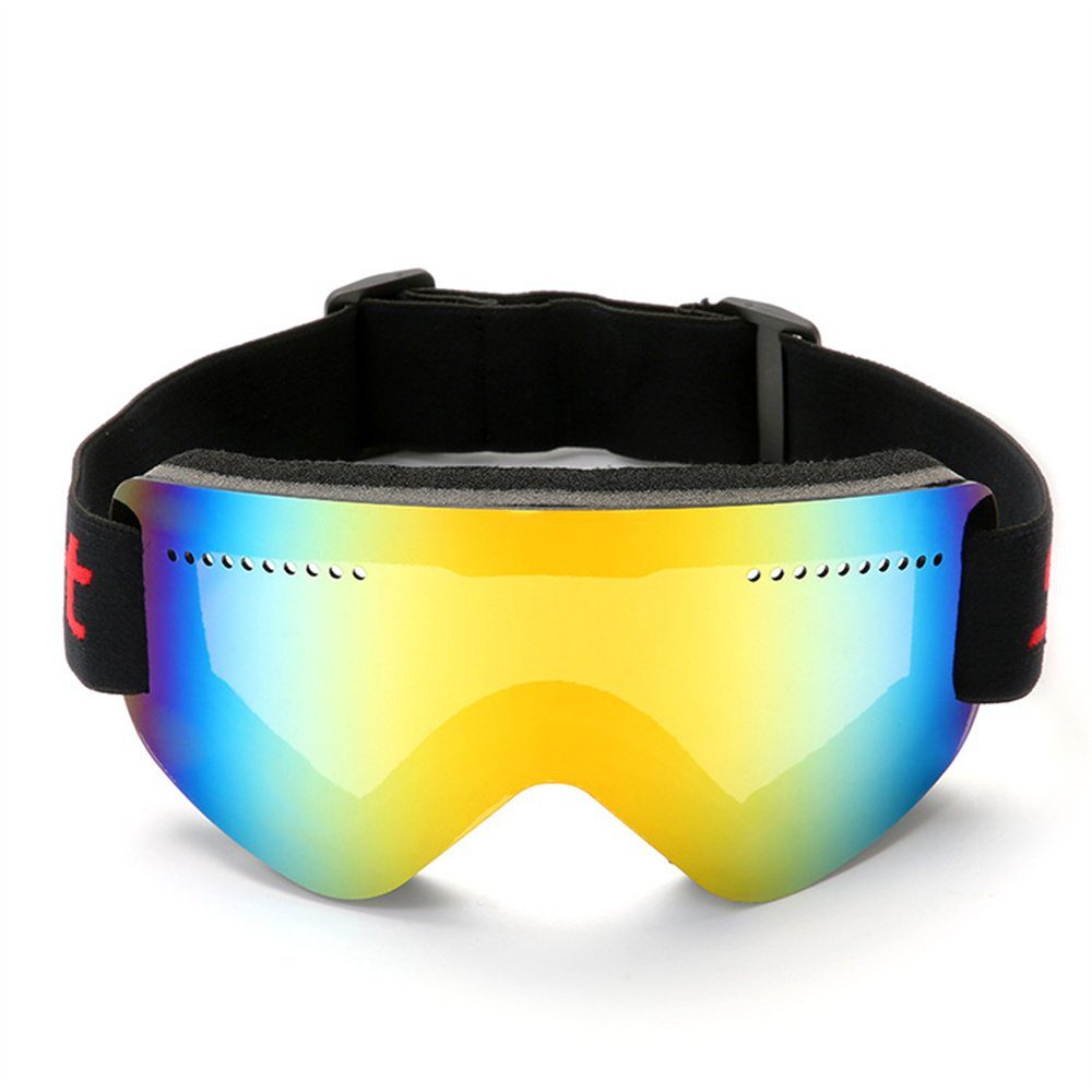 Antibeschlag-Schneebrille Skibrille Bergsteiger Erwachsene, für für Rouemi Skibrille Schwarz