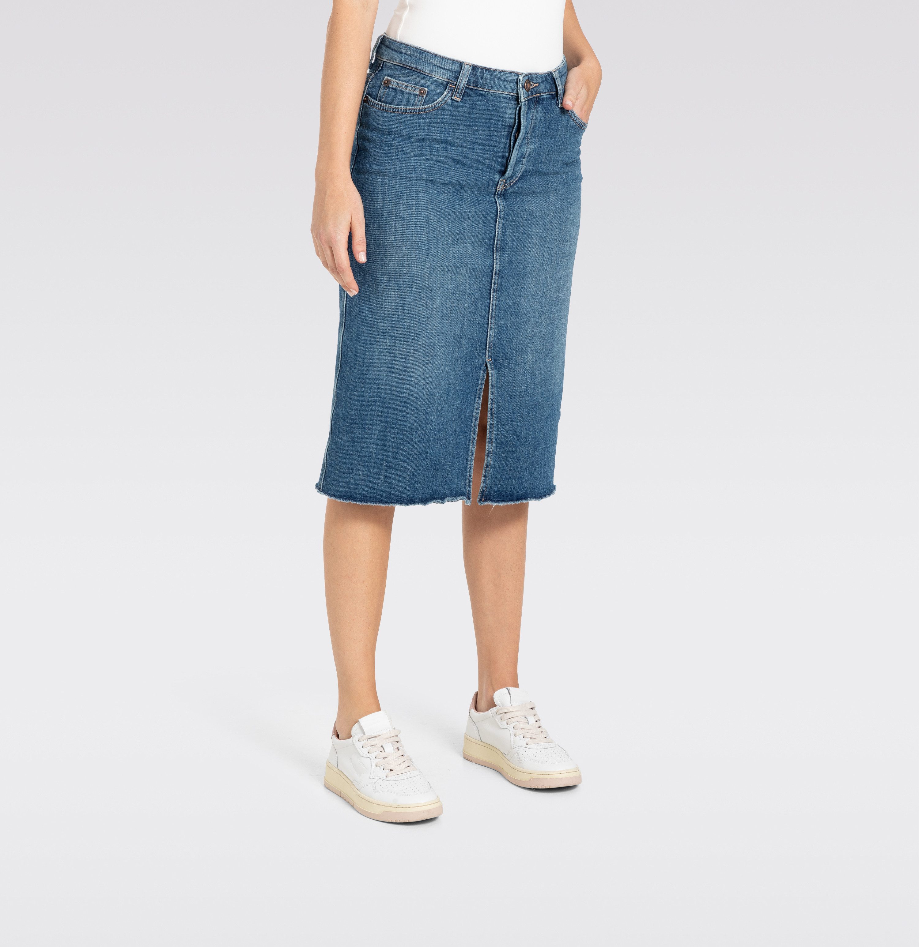MAC Midirock MIDI SKIRT fringe im Five-Pocket Style