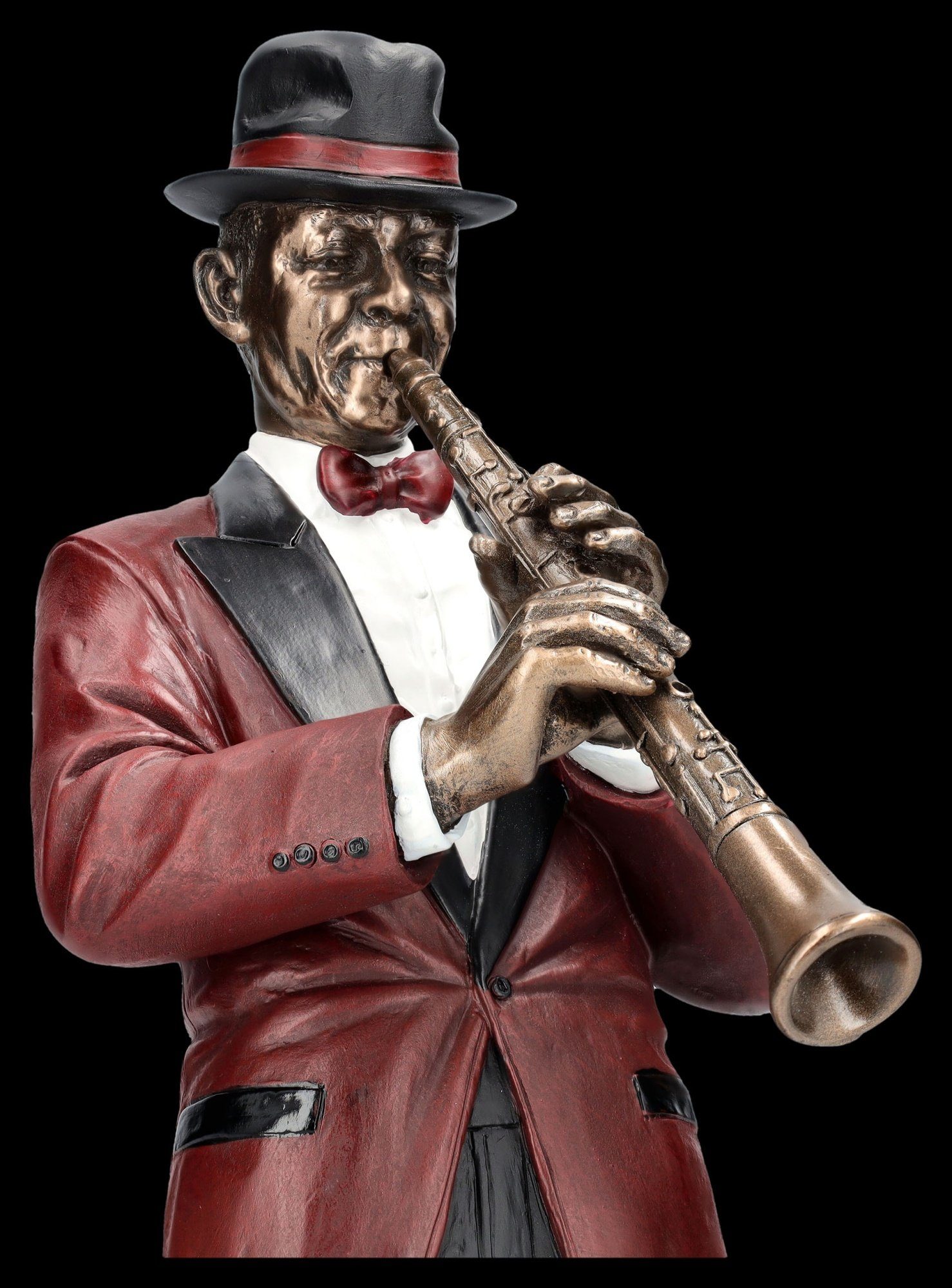 Spieler The Dekofigur Jazz rot Dekofigur - Deko - Figuren GmbH Musik Figur Band Klarinetten Shop