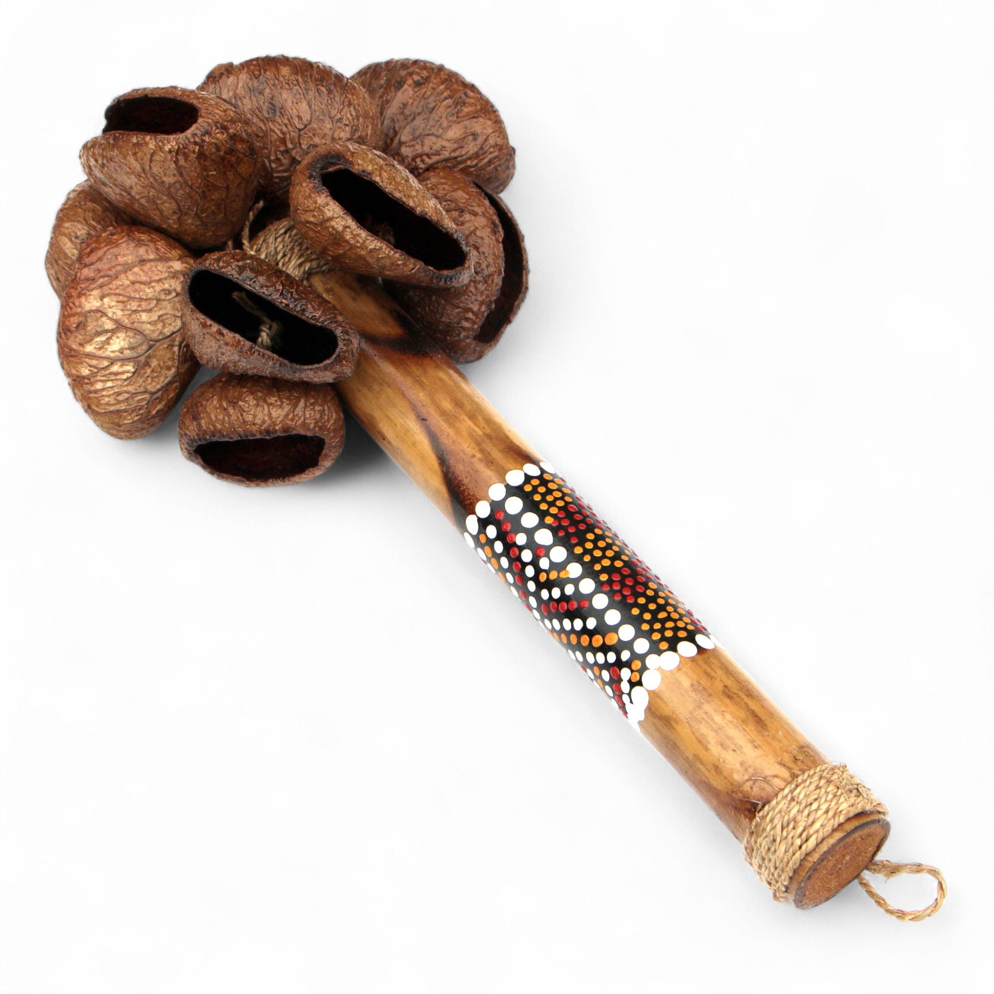 Wogeka Spielzeug-Musikinstrument Cakoka Pangi Klapper Rassel Bambus Musikinstrument