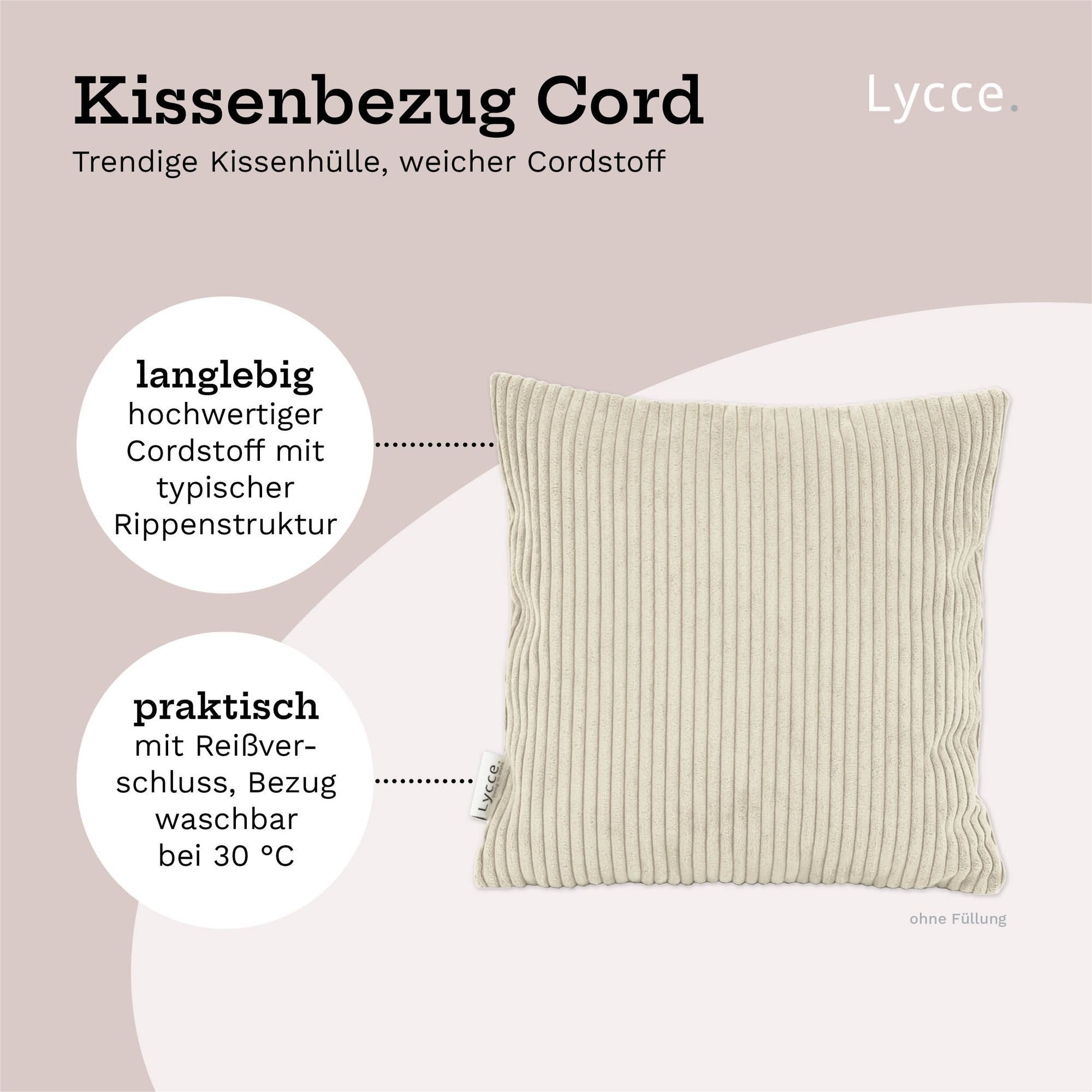 Lycce Dekokissen Kissenbezug 2er Set CORD günstig online kaufen