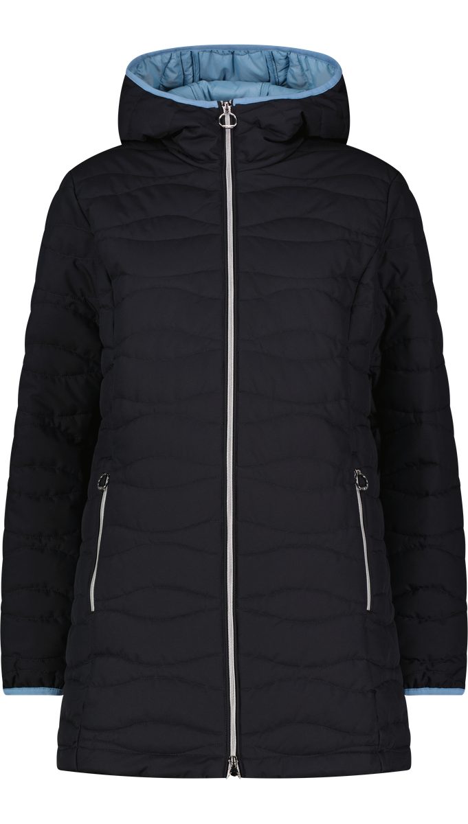 CMP Steppmantel WOMAN PARKA FIX HOOD mit Kapuze, aus Polyester