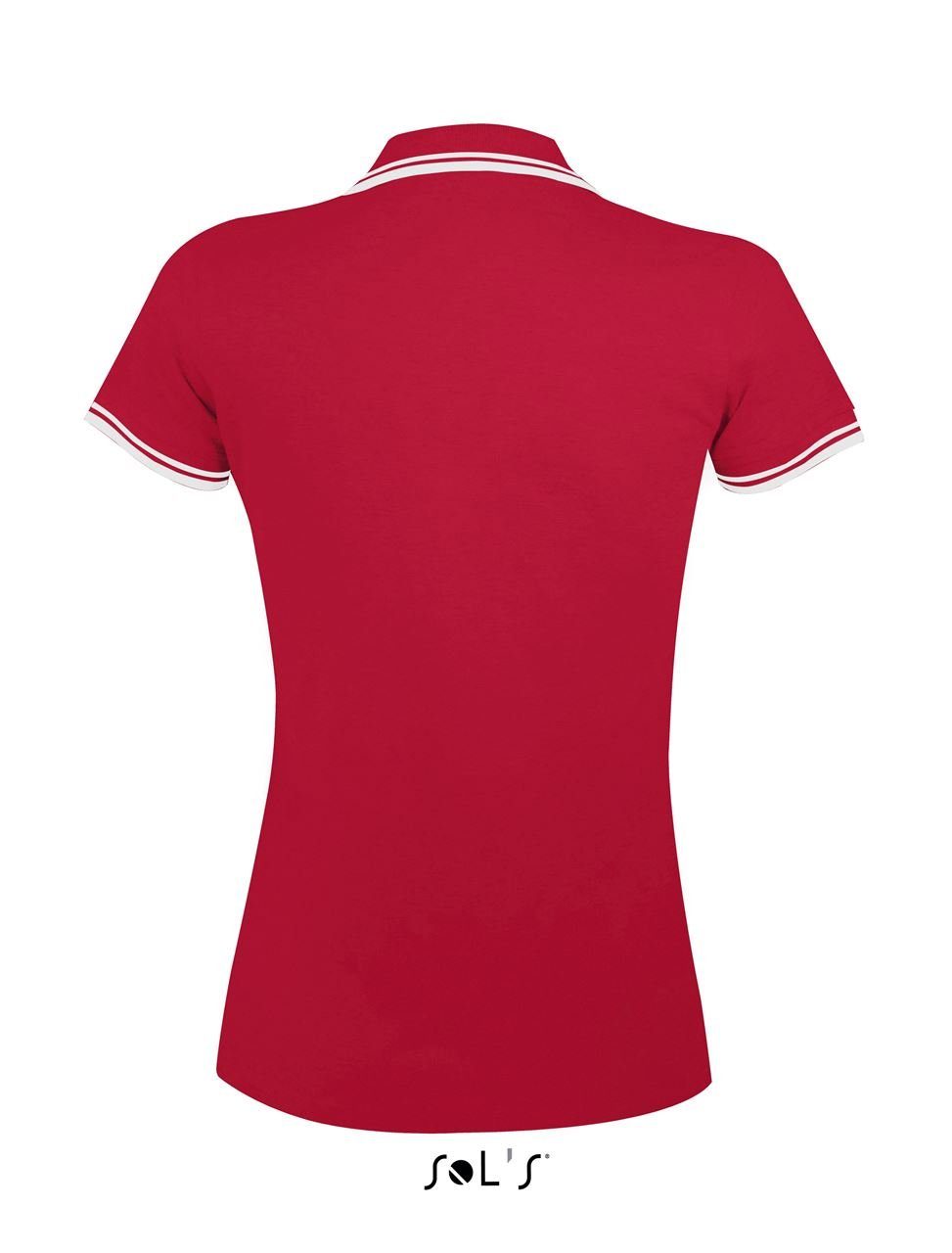 Damen Shirt Poloshirt T-Shirt Piqué Oberteil, Red/White Polohemd Lady-Fit kurzarm Polo SOLS SOL'S Poloshirt