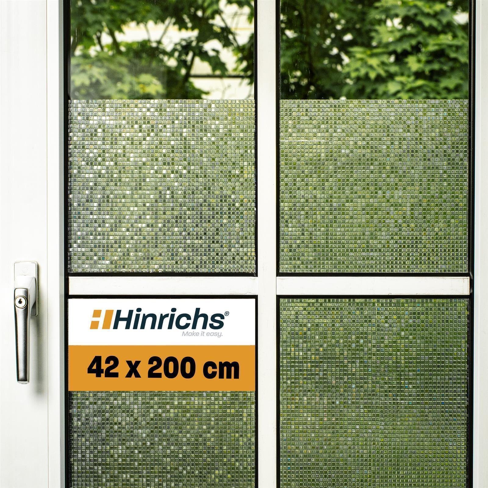 Fensterfolie Fensterfolie Kacheloptik, Hinrichs, blickdicht, Selbsthaftend  42x200 cm