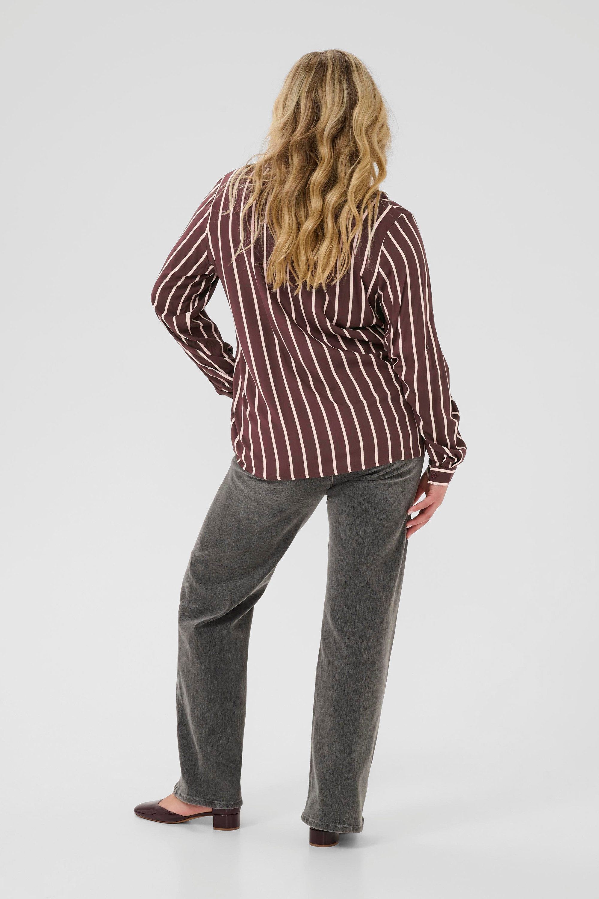 KAFFE Curve Langarmbluse Langarm-Bluse KCsida Große günstig online kaufen