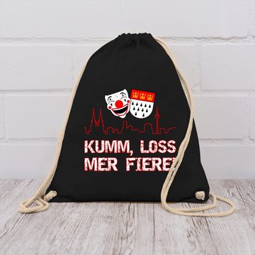 Shirtracer Turnbeutel Kumm loss mer fiere Kölle Alaaf Köln Wappen Karneval Karnevalskostüm C, Karneval & Fasching