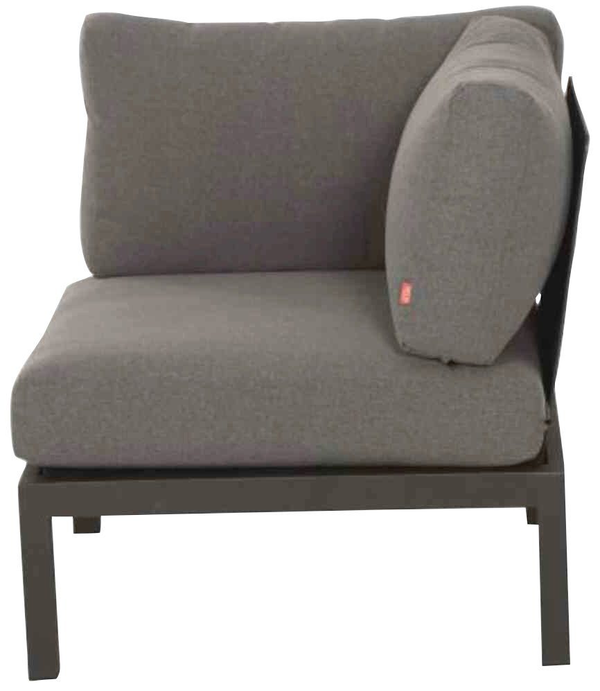 grau, Lounge cm, Sitz- 84x84x75 Loungesofa Polyester Rückenkissen Reißverschluss aus mit Modul in Ecke, BxTxH: Siena und Garden Alvida,