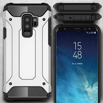 FITSU Handyhülle Outdoor Hülle für Samsung Galaxy A6 Schwarz, Robuste Handyhülle Outdoor Case stabile Schutzhülle mit Eckenschutz