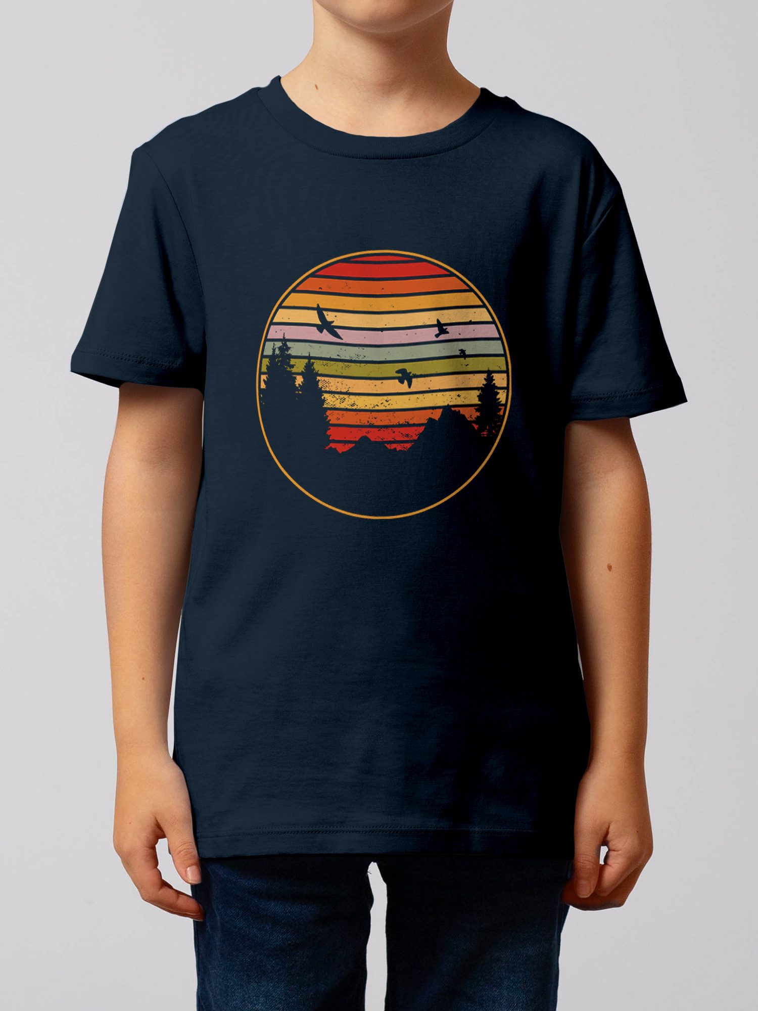 wat? Apparel T-Shirt Sunset Berge & Tannen