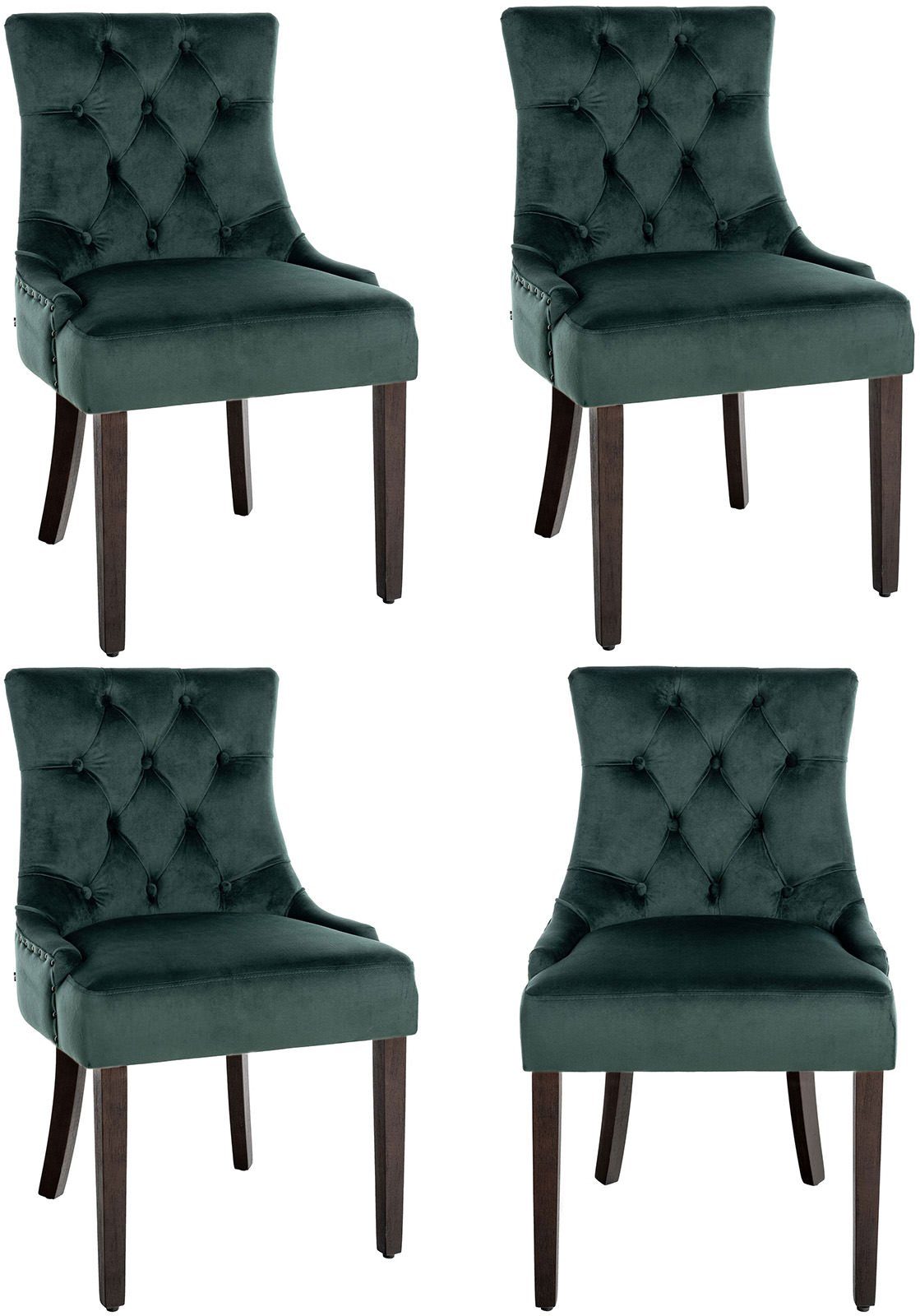 CLP Esszimmerstuhl Aberdeen Samt (4er Set, günstig online kaufen