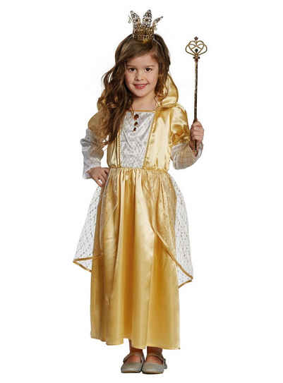 Rubie´s Kostüm Goldene Märchenkönigin, Knöchellanges Kleid mit Stehkragen - ganz goldig!