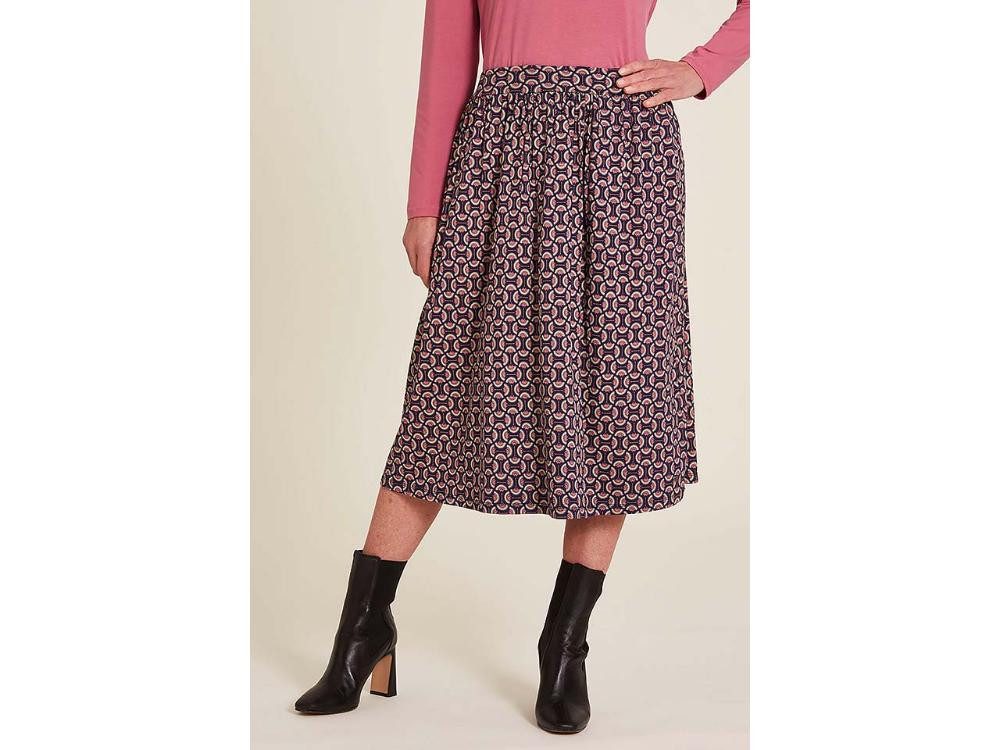 Tranquillo Sommerrock tranquillo Damen-Midirock mit gerafftem Bund