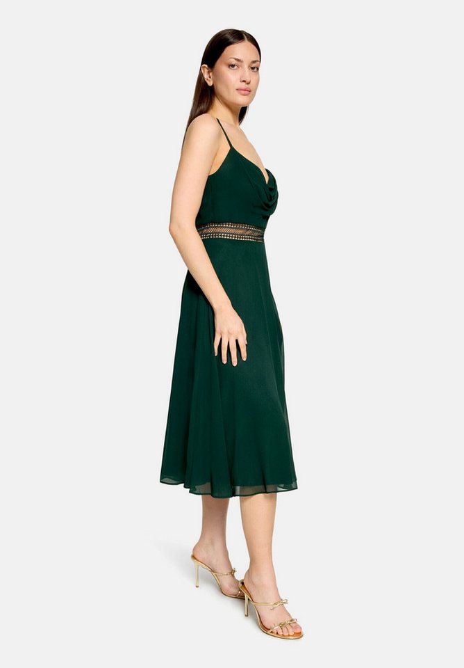 Vera Mont Cocktailkleid Damen mit Wasserfallausschnitt Stickerei