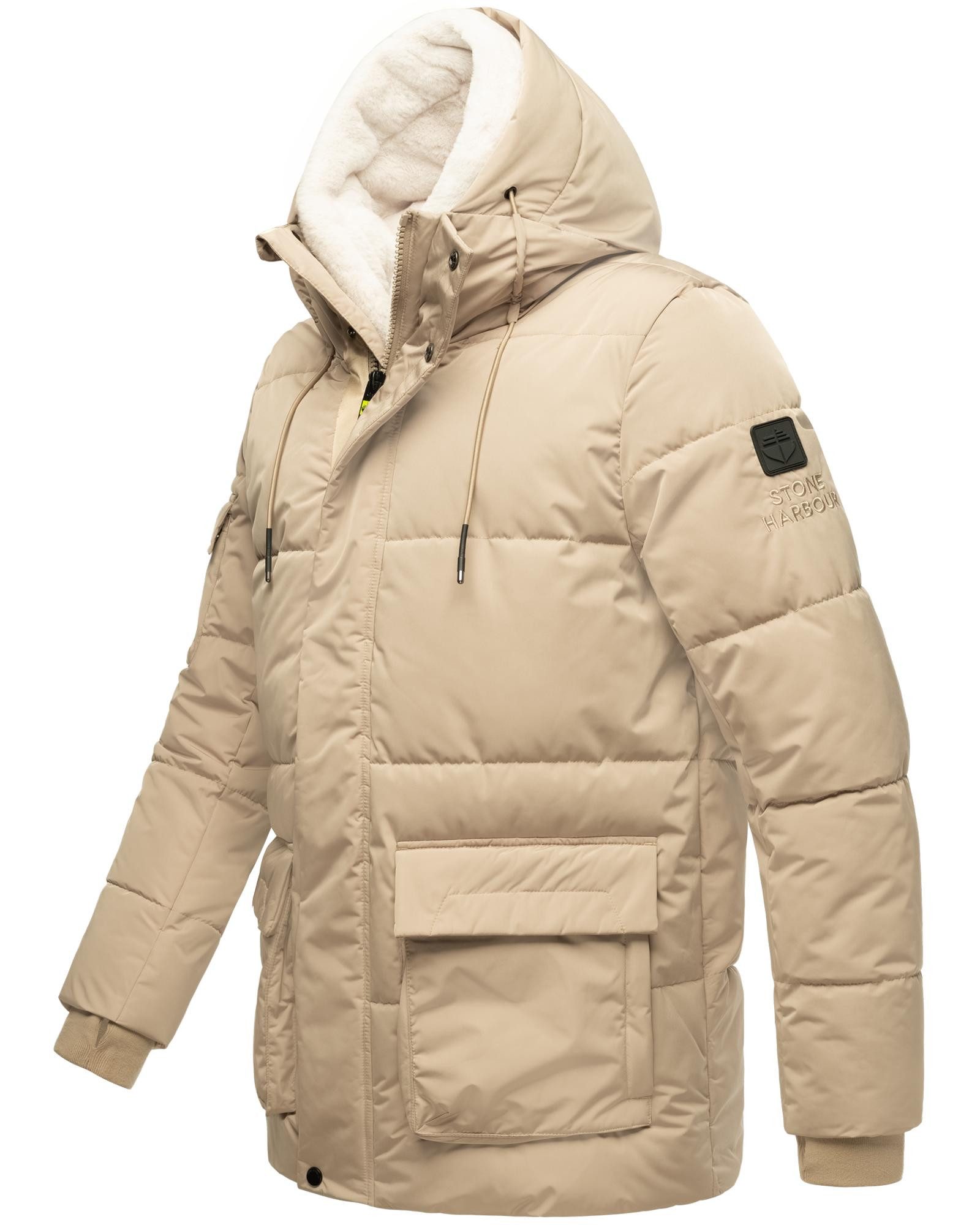 Stone Harbour Winterjacke Lauroo XX urbane Herren Steppjacke mit kuscheligem Teddyfleece