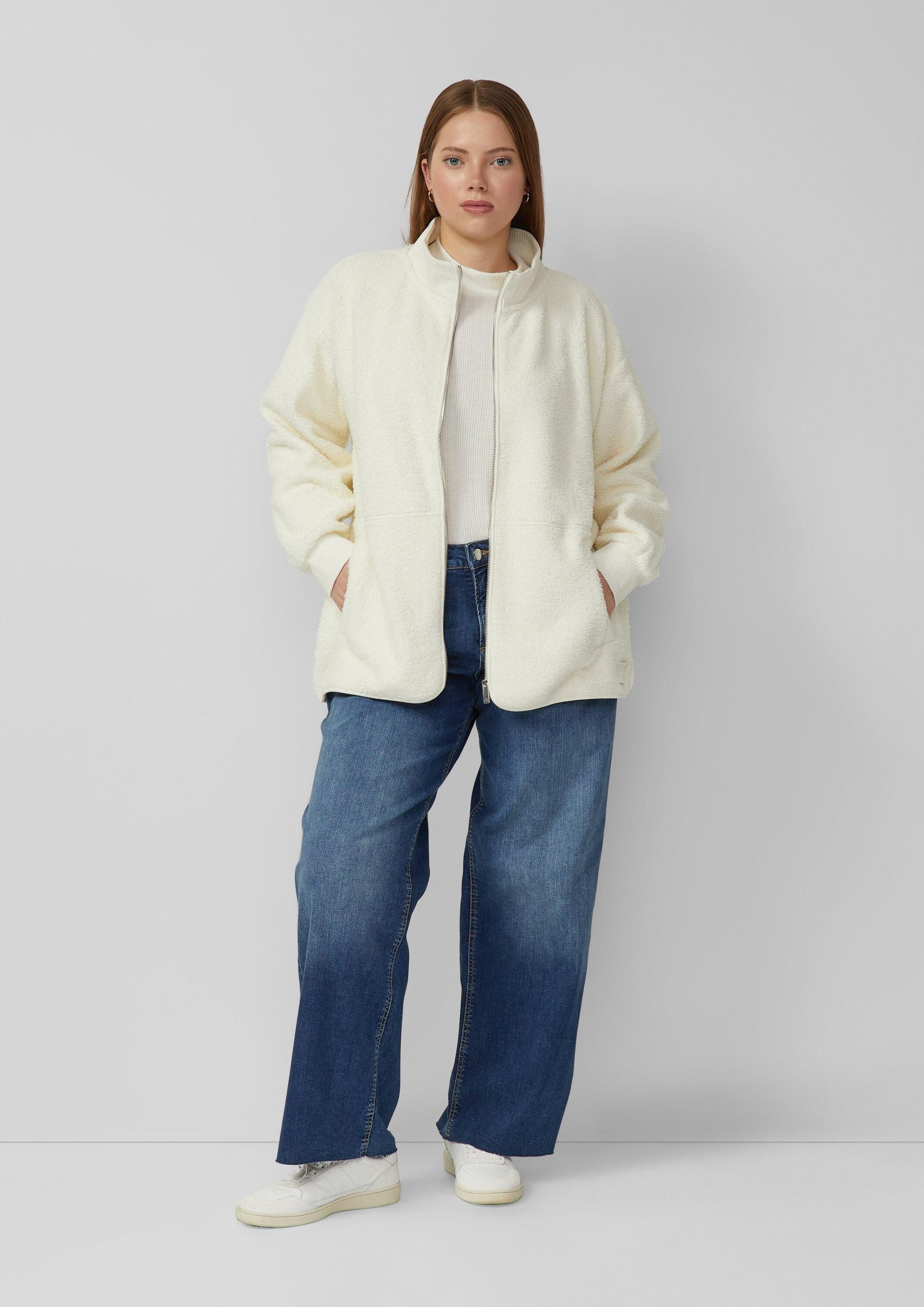 QS Sweatjacke Sweatshirt Teddyjacke