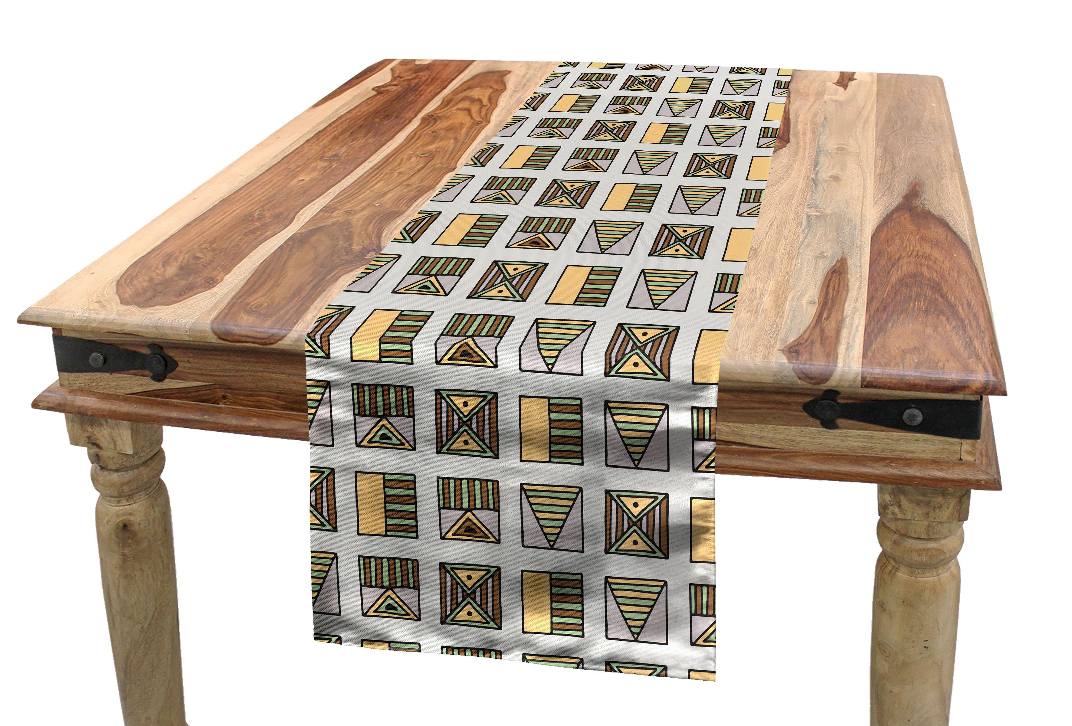 Abakuhaus Tischläufer Esszimmer Küche Rechteckiger Dekorativer Tischläufer, Stammes Egyptian Boho