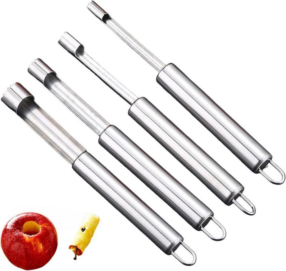 FOUORTUNATE-BEE Entkerner 4er Set Apfelentkerner aus Edelstahl – Praktischer Ausstecher für Obst, (4-tlg)
