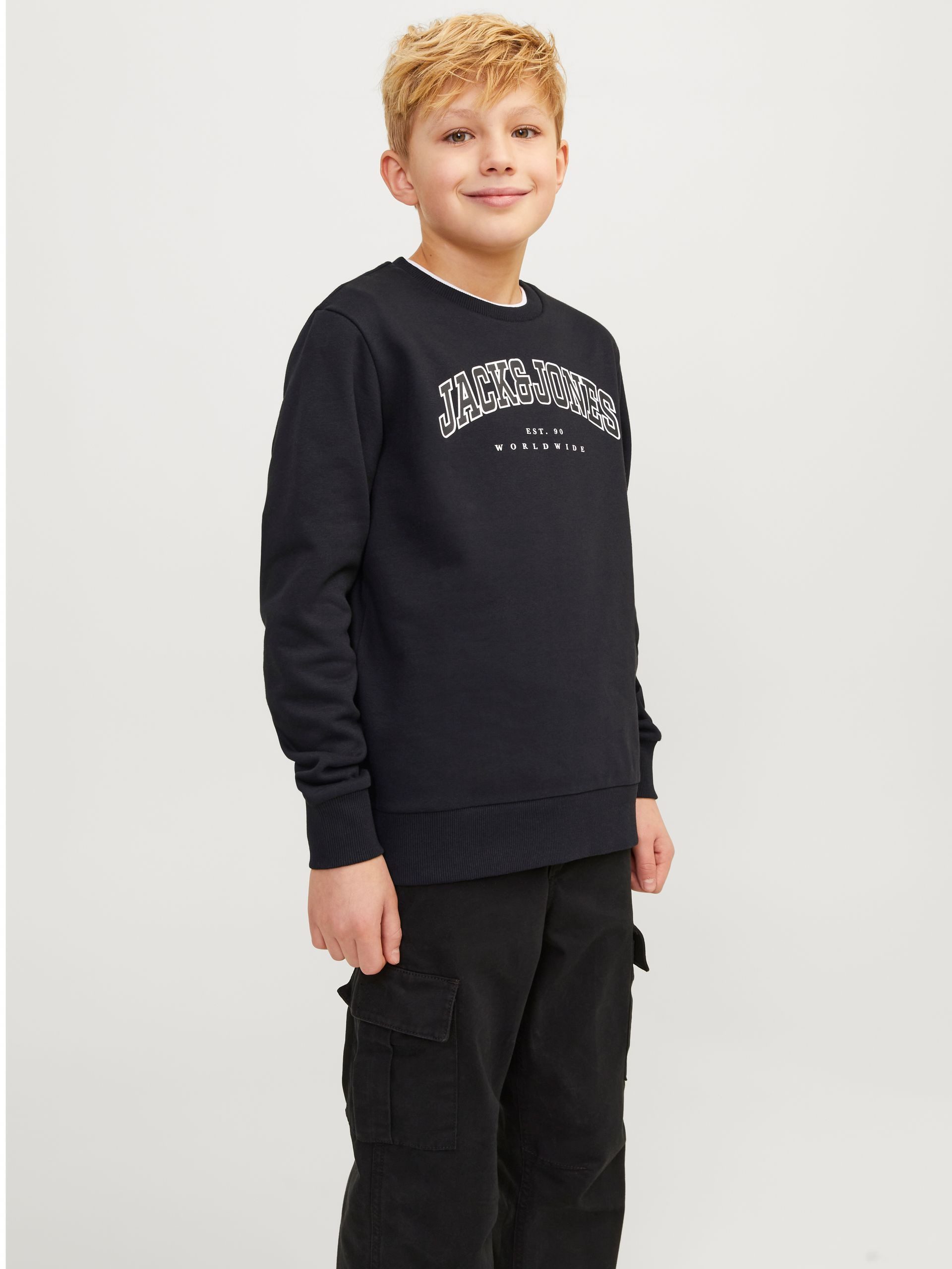 Jack & Jones Junior Sweatshirt JJECALEB VARSITY SWEAT CREW MNI – Bild 5 von 5