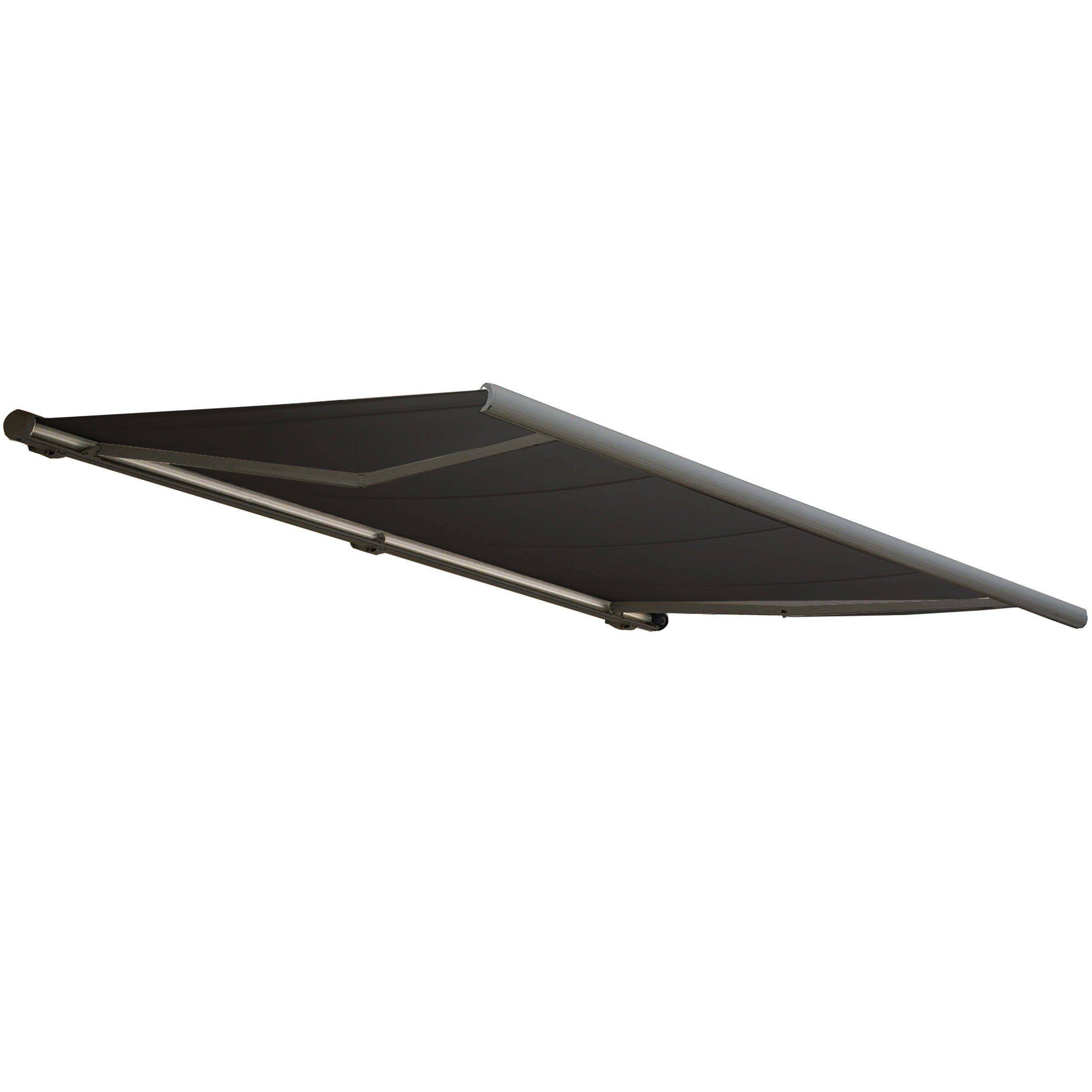 MCW Kassettenmarkise H124-5x3-oV Wandhalterung, Stahlankerbolzen, Handkurbel, Markenmotor mit 205 Watt
