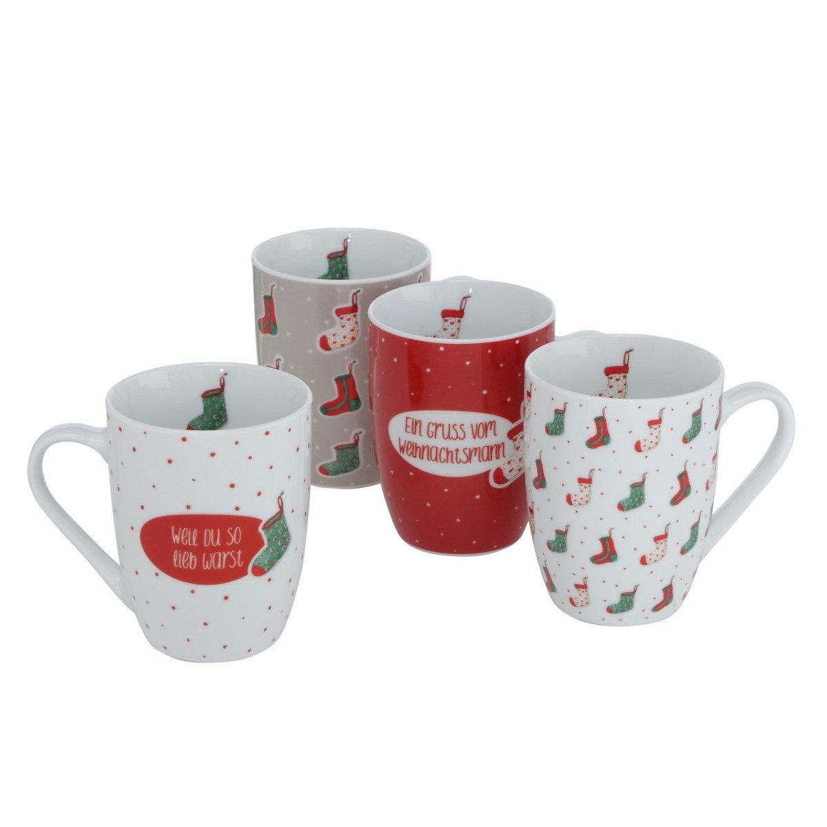 BOLTZE Becher Socky Becher sortiert 0,33 l (1 Stück), Porzellan