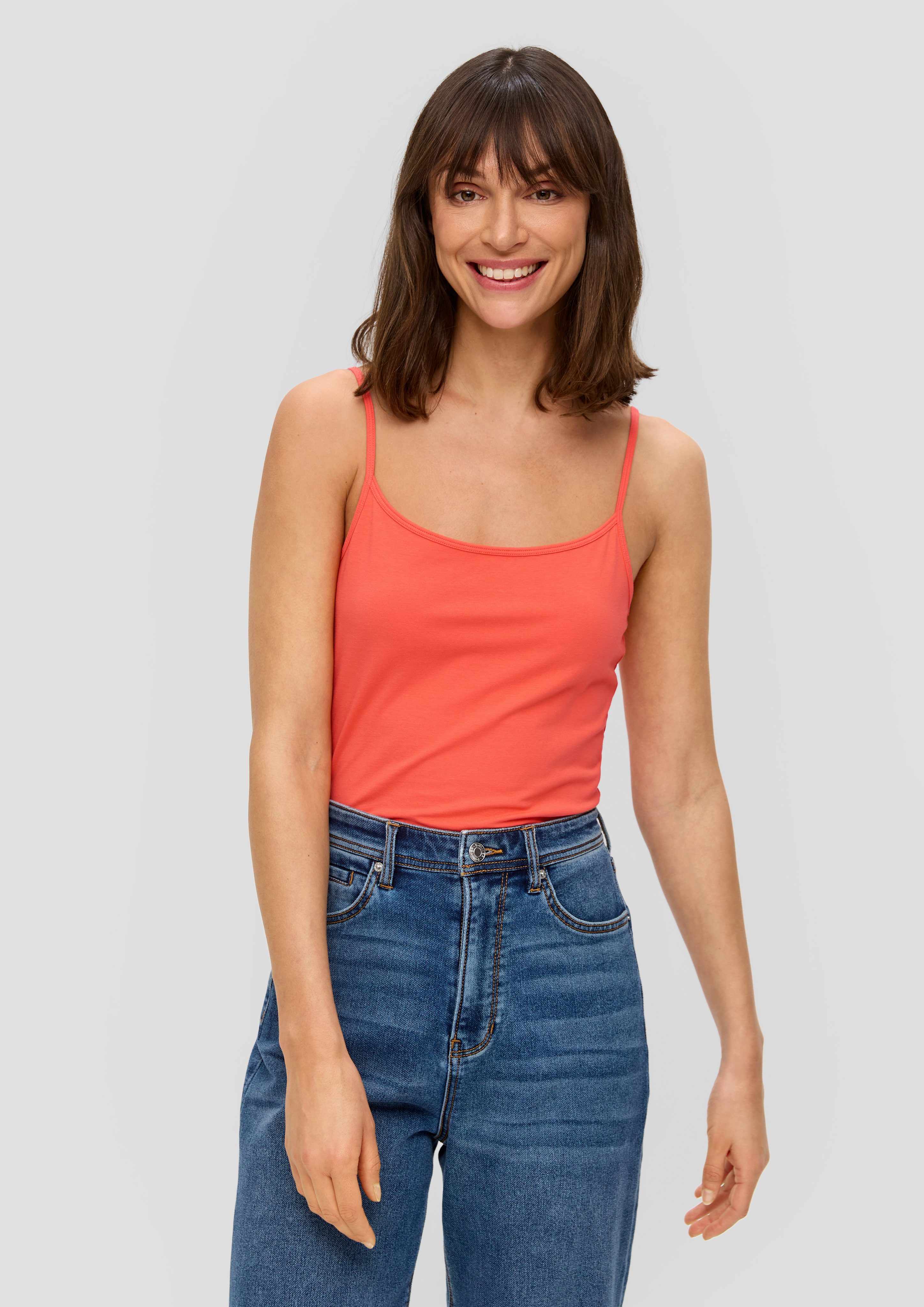s.Oliver T-Shirt Top aus Baumwollmix günstig online kaufen