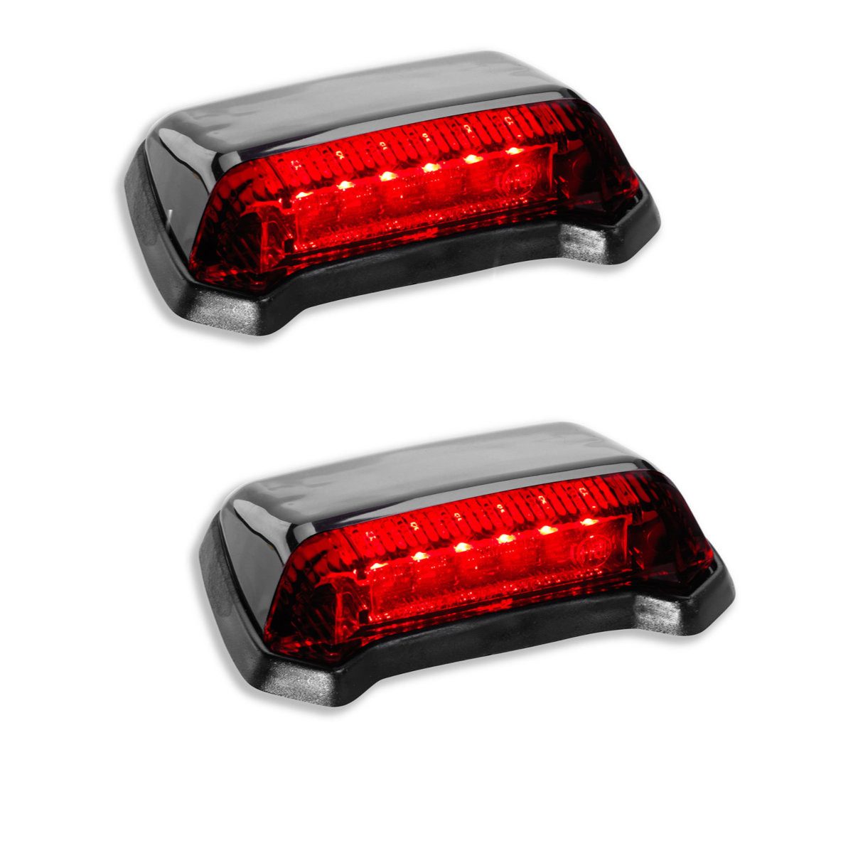 Halter 2x Motorrad LED Fender Rücklicht mit Bremslicht und Dauerlicht # TX45