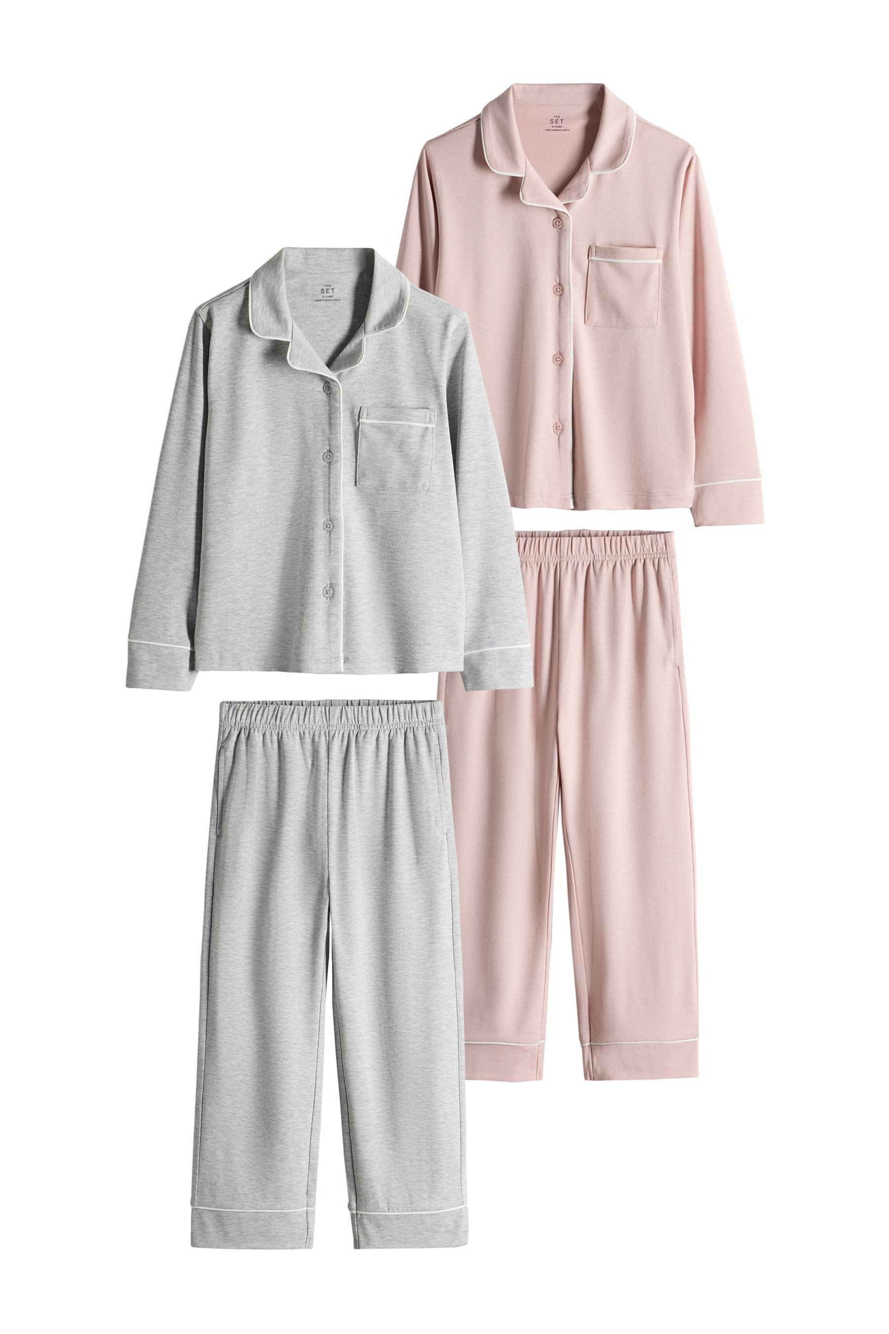 The Set Pyjama The Set Langärmelige Jersey-Schlafanzüge aus (4 tlg)