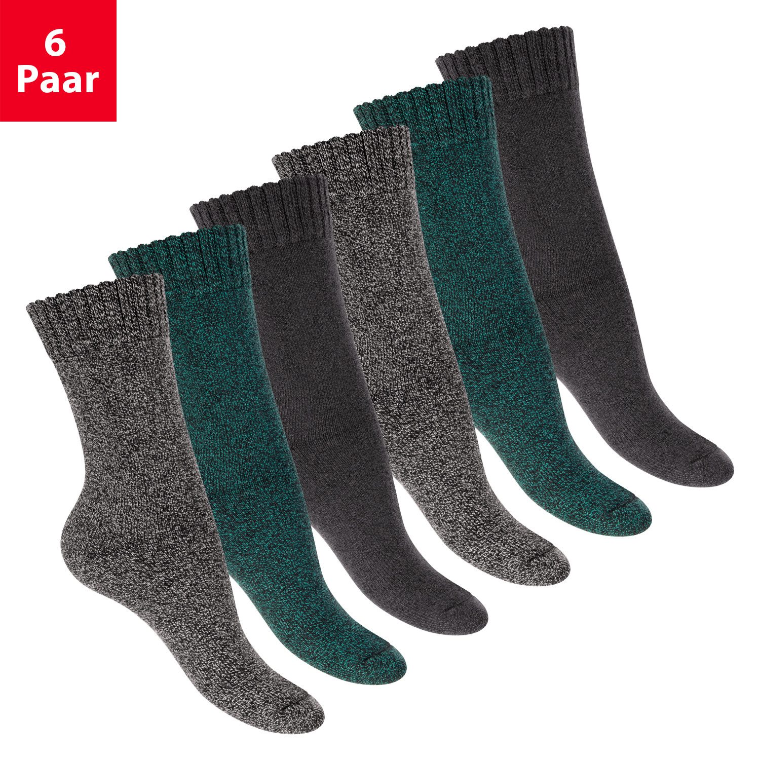 Thermosocken Damen Frottee Socken (6 Paar) Winter THERMO Socken