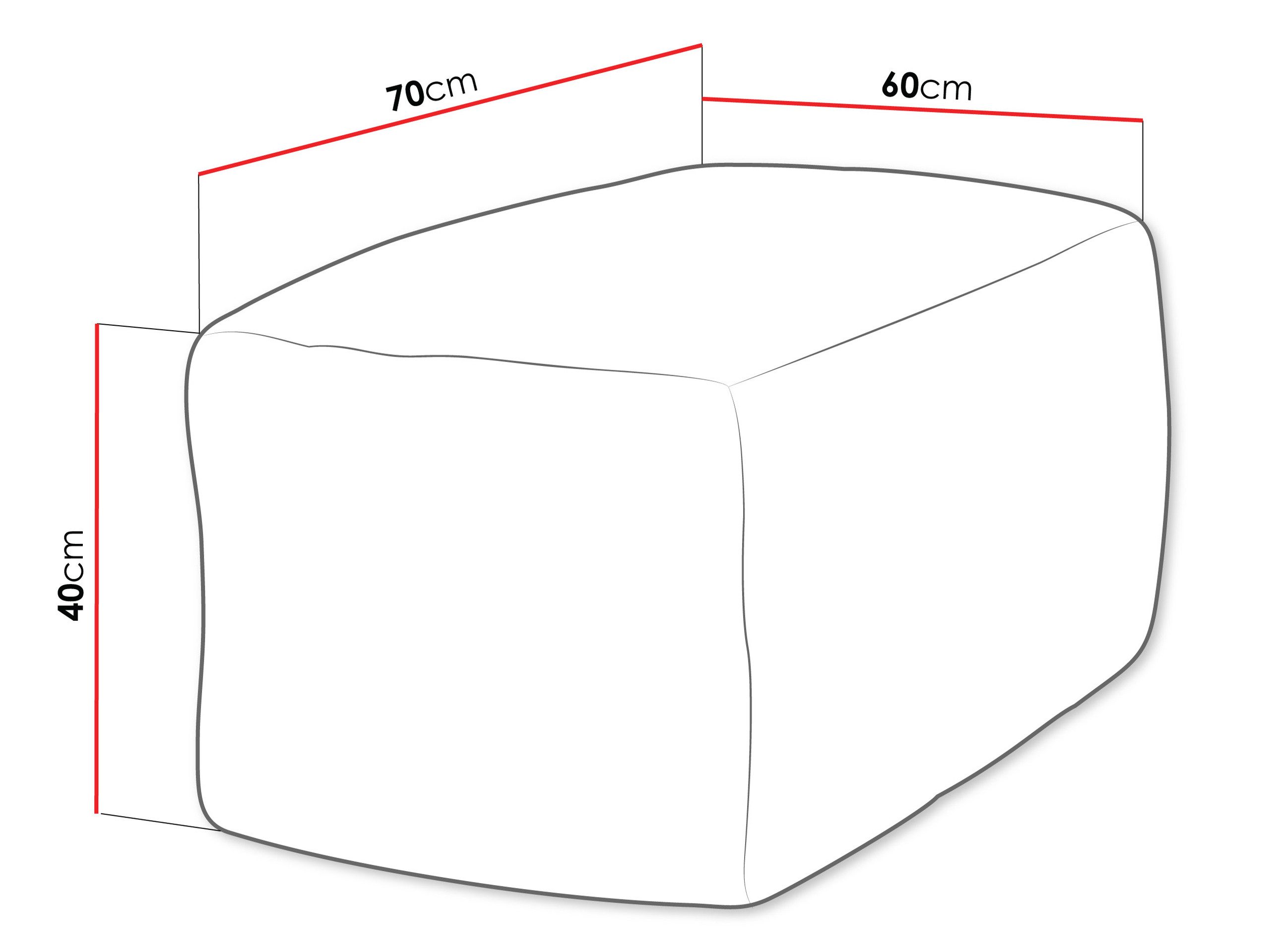 MIRJAN24 Sitzsack Easy Cord, Gefüllt mit Regranulat, 60x70x40 cm