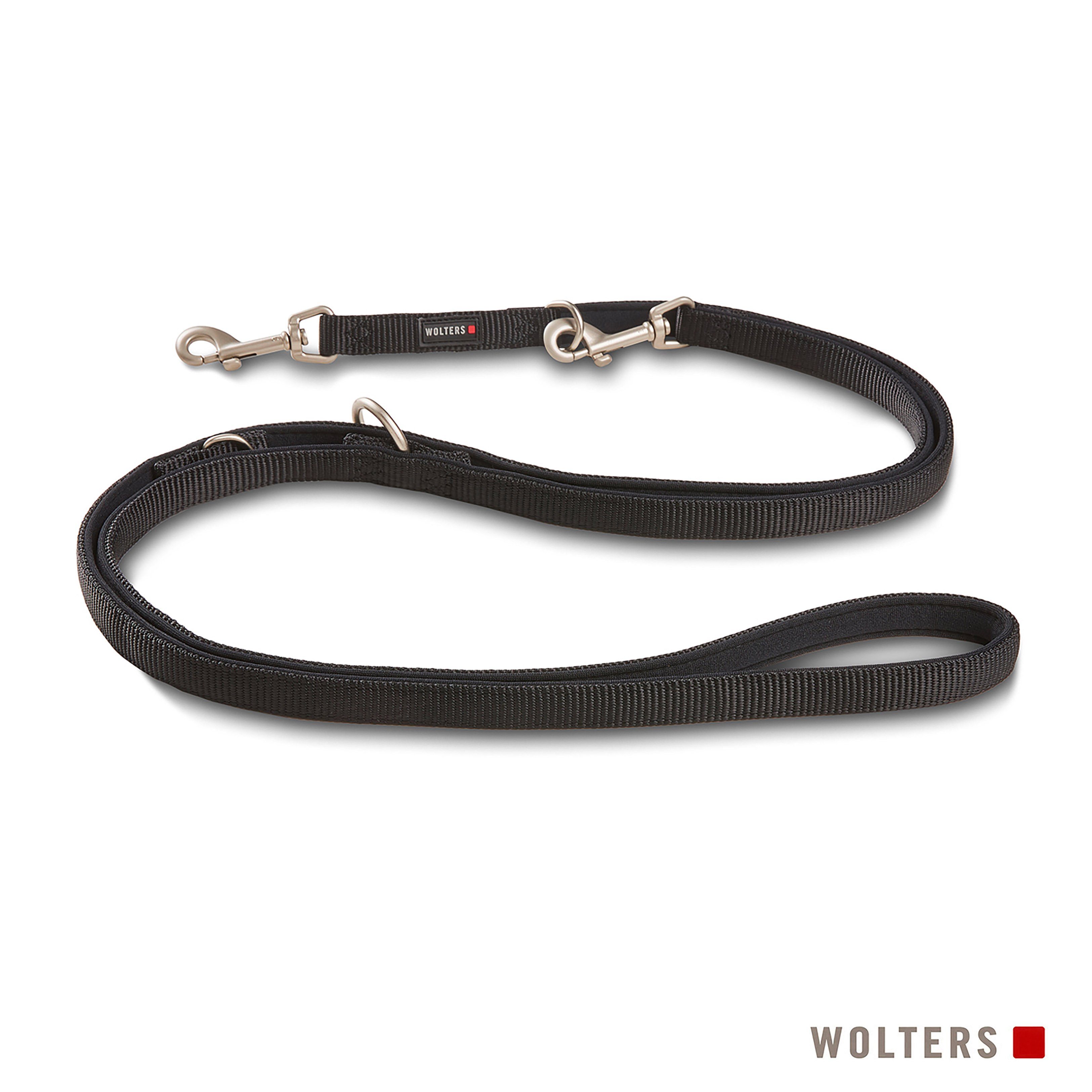 Wolters Hundeleine Professional Comfort Führleine, Nylon, Neopren, in verschiedenen Größen, in verschiedenen Längen, gepolstert schwarz/schwarz