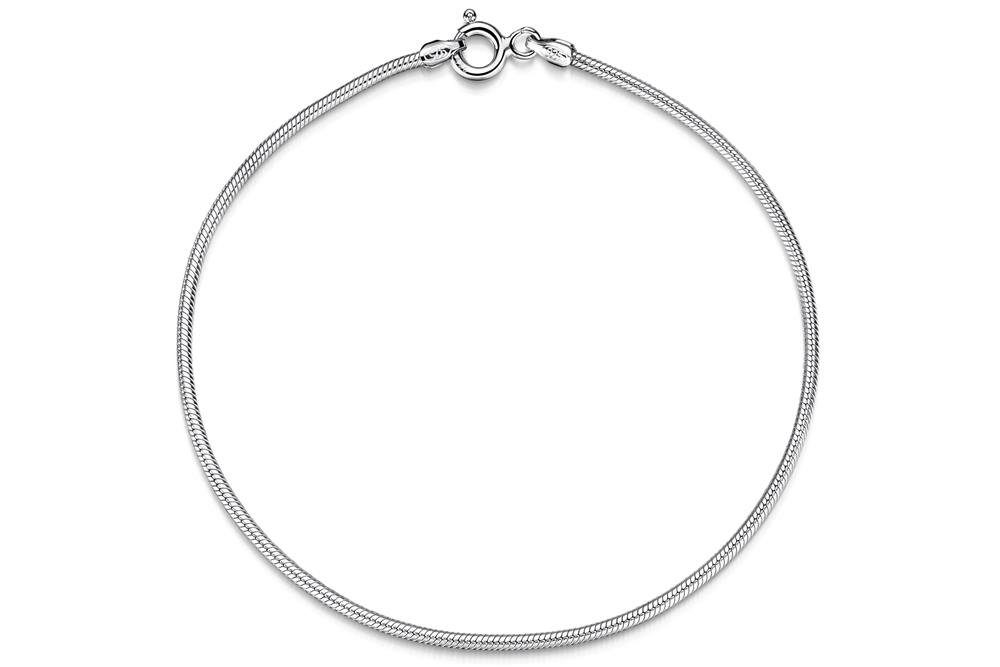 Silberarmband Schlangenkette Armband 1,6mm - 925 Silber, Länge wählbar von 16-25cm