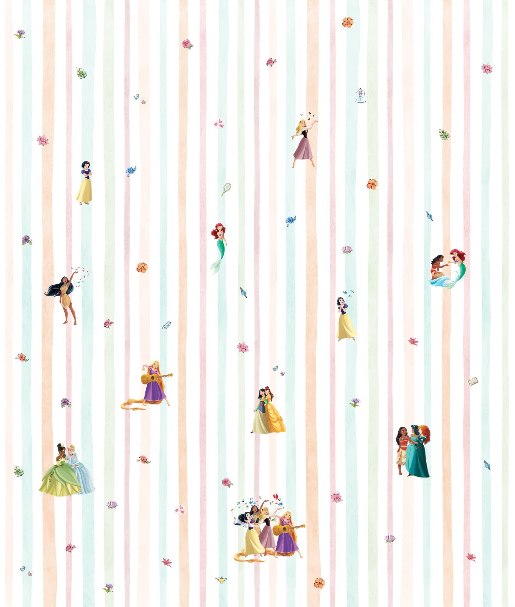 Komar Vliestapete Disney Princesses Charmix, glatt, bedruckt, (1 St), Rolle mit 212 x 250 cm