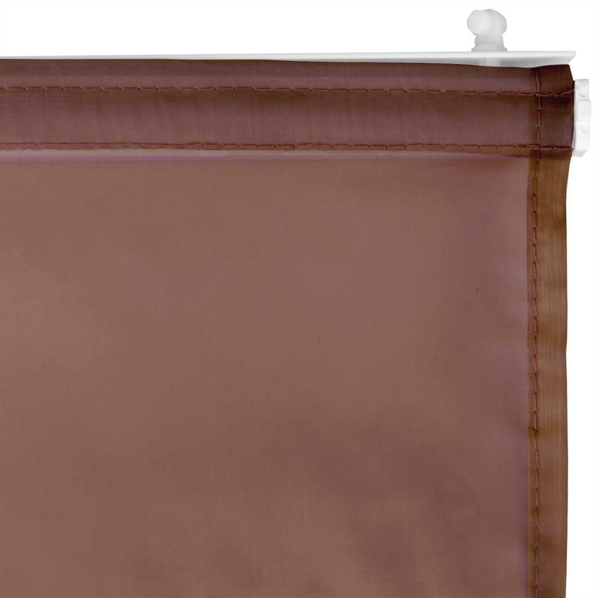 Vorhang, Bestlivings, Klettband (1 Voile, 60cm 260cm Braun Transparente (BxL), mit St), Schiebegardine x Klettband transparent
