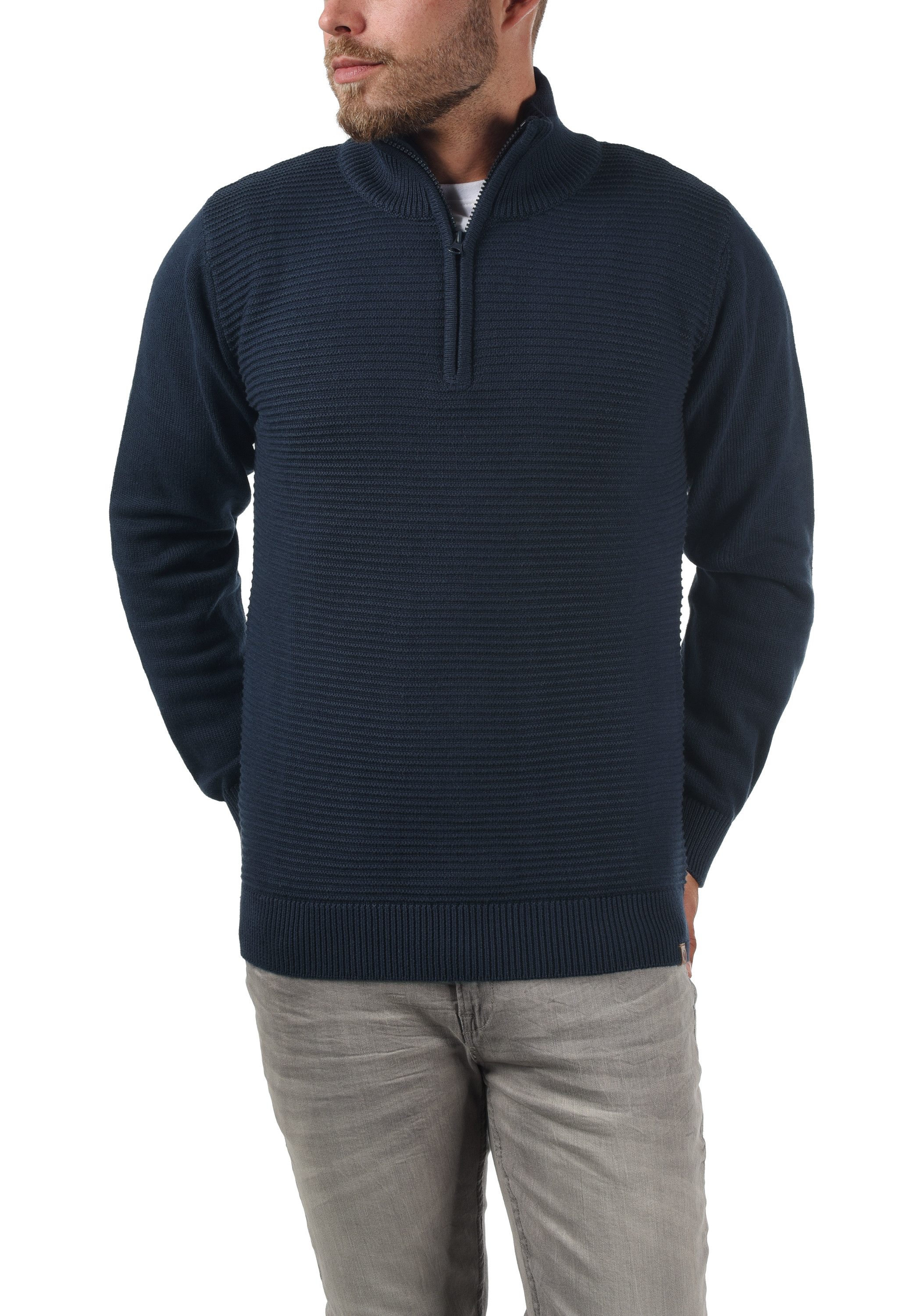 Indicode Troyer IDRichard Strickpulli mit Stehkragen günstig online kaufen