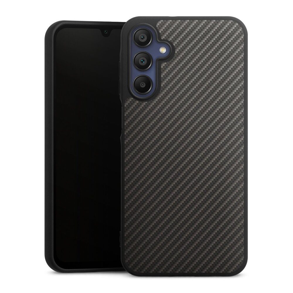 DeinDesign Handyhülle Metallic Look Muster Carbon Carbon, Samsung Galaxy A15 5G Silikon Hülle Premium Case Handy Schutzhülle