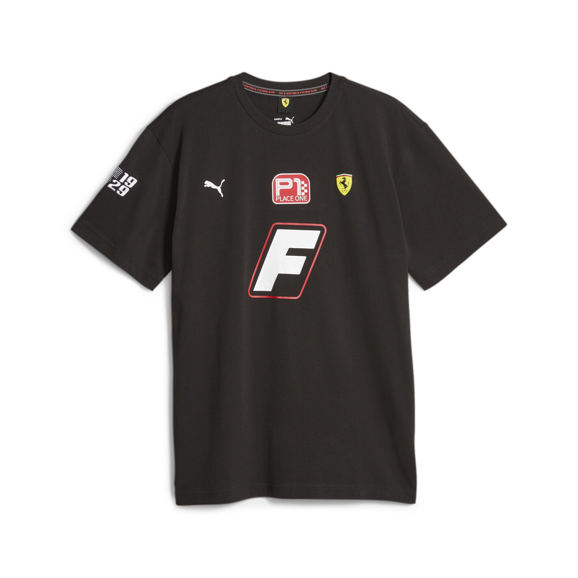 Garage Herren Crew PUMA Black Scuderia T-Shirt Race T-Shirt Ferrari