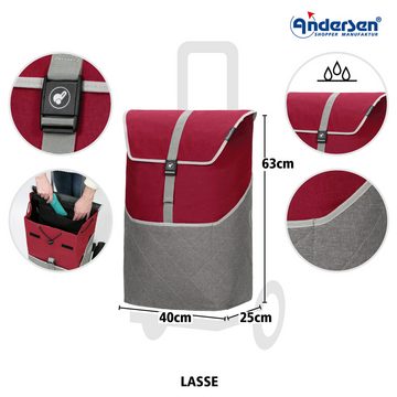 Andersen Einkaufsshopper Tura Shopper mit Tasche Lasse in Rot oder Blau