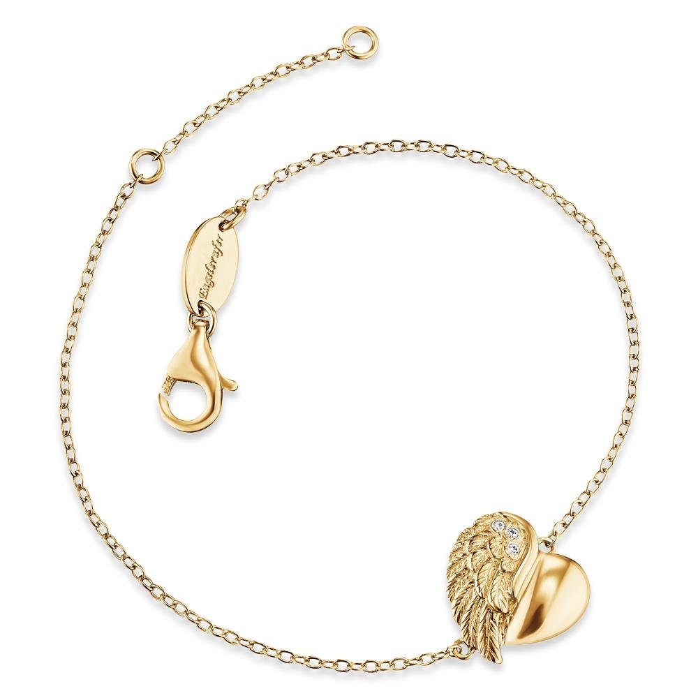 Armband Engelsrufer Armband Herz ERB-LILHEARTWING-G Sterling Silber vergoldet