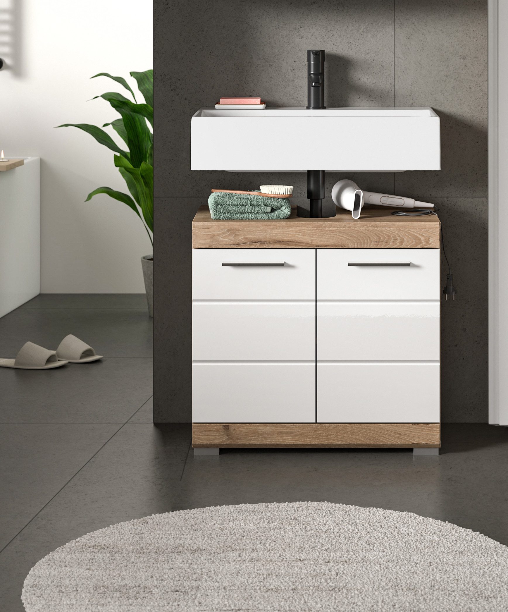 INOSIGN Waschbeckenunterschrank Siena, Breite 60cm, 2 günstig online kaufen