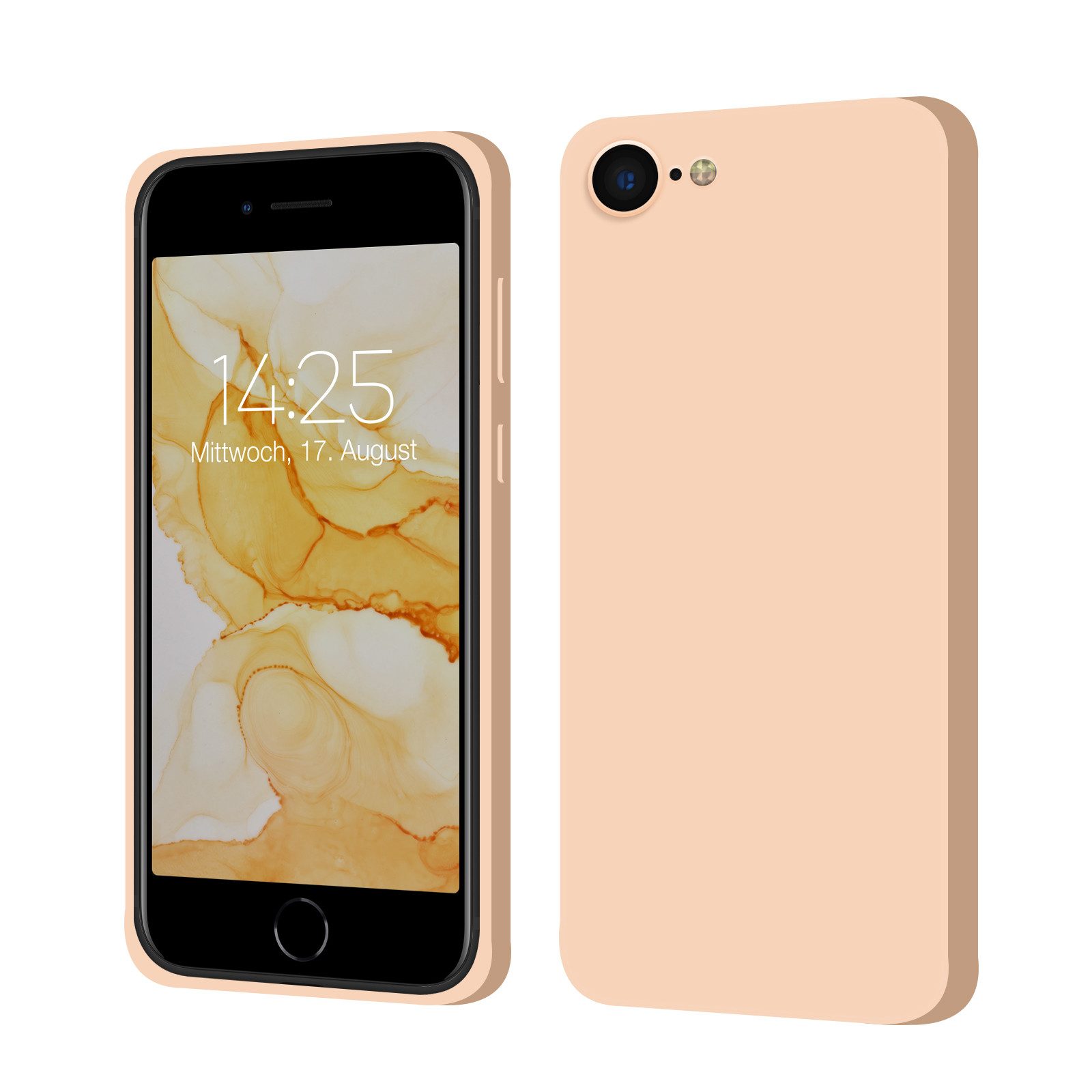 Tec-Expert Handyhülle SoftGrip Cover Hülle für Apple iPhone 7, Handy Case Bumper integrierter Kameraschutz flexibel