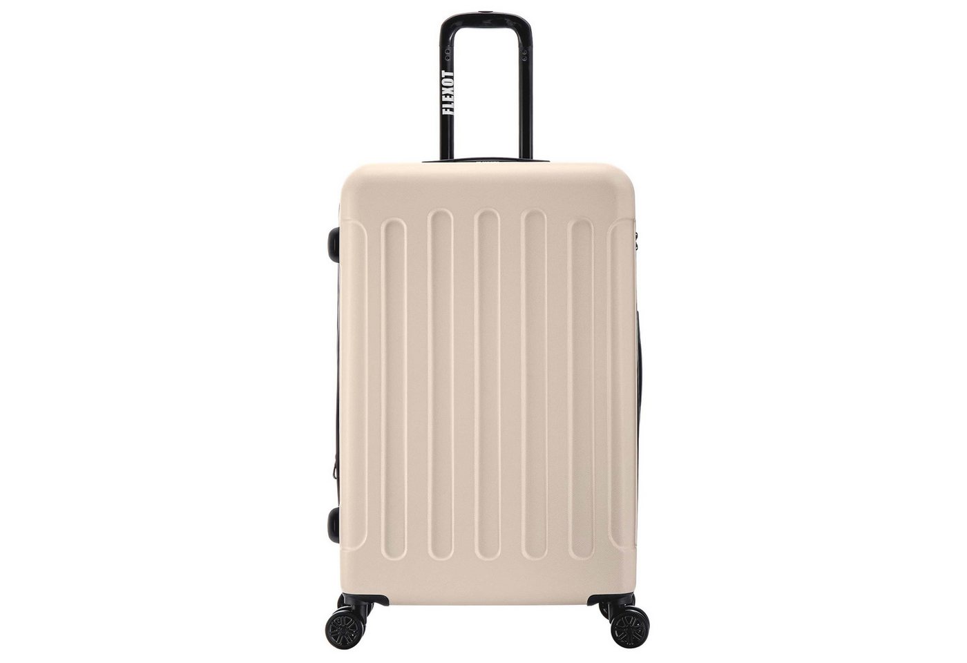 Flexot Hartschalen-Trolley F-3045 (Gr. M, L, XL) – Kofferset – ABS-Hartschale, 4 Rollen, Robuster und moderner Koffer mit vier 360° Rollen und Zahlenschloss
