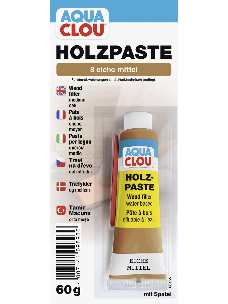 Aqua Clou Spachtelmasse Clou Holzpaste 60 g eiche mittel